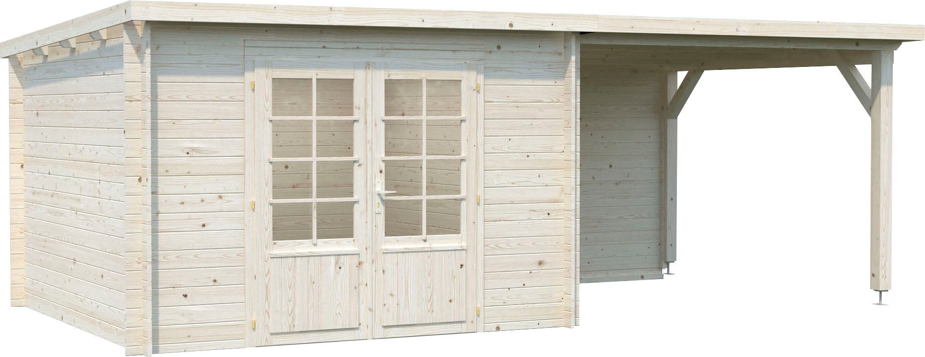 Palmako Gartenhaus "Ella", (Set), 8,7+8,2 m², mit Anbaudach günstig online kaufen