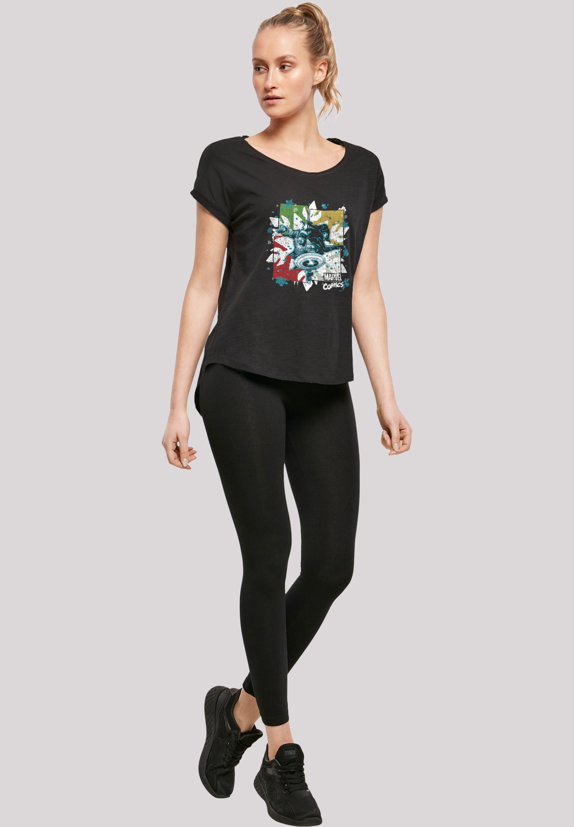 F4NT4STIC T-Shirt »Marvel Christmas Black Widow«, Print