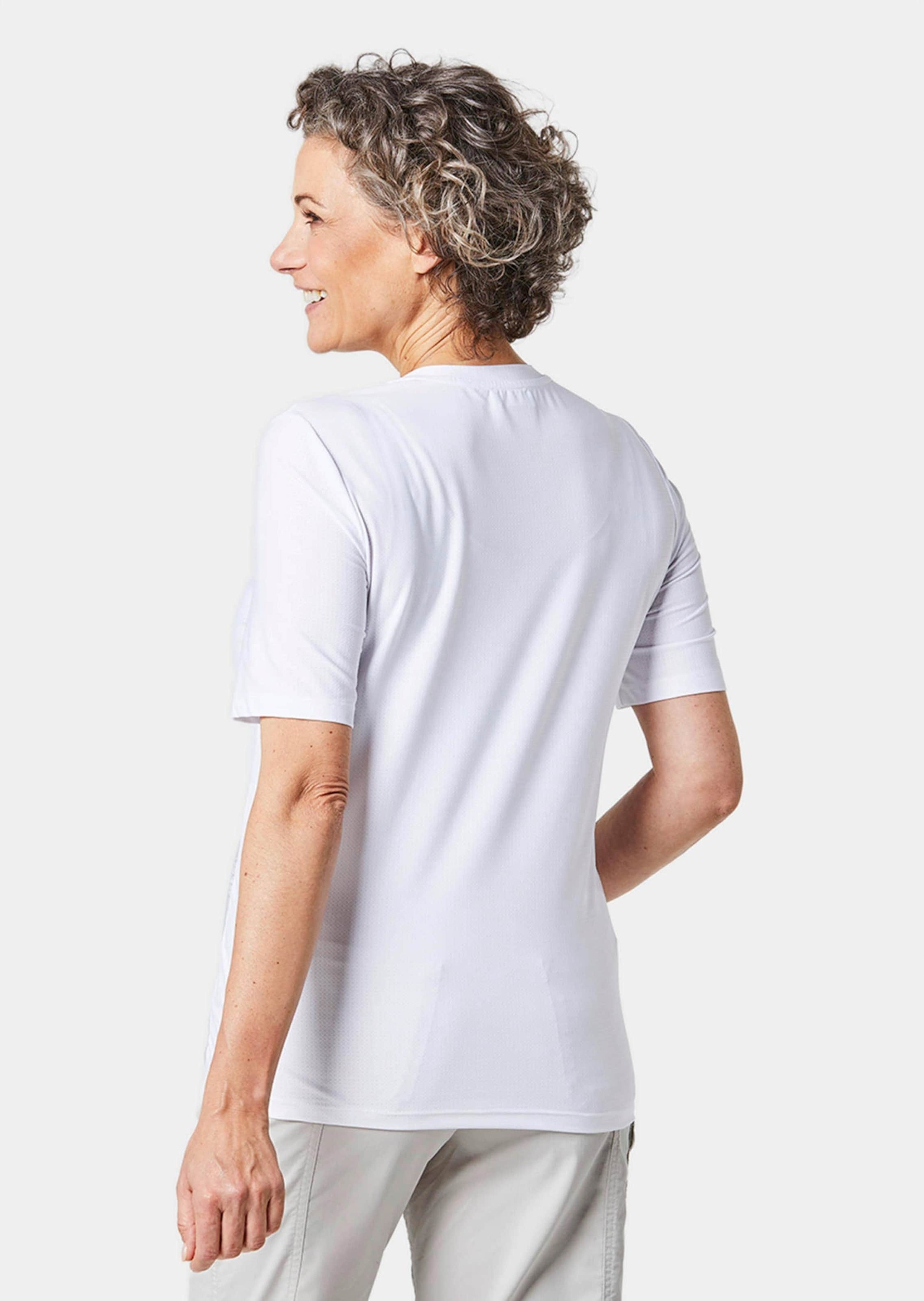 GOLDNER Kurzarmshirt »Kurzgröße Sport-Shirt mit Reflektoren«