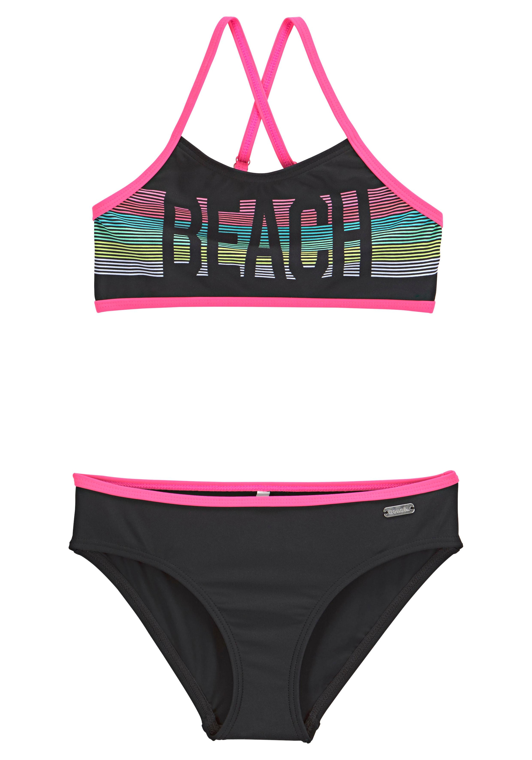 Bench. Bustier-Bikini, kaufen mit | pinken BAUR Kontrastpaspeln