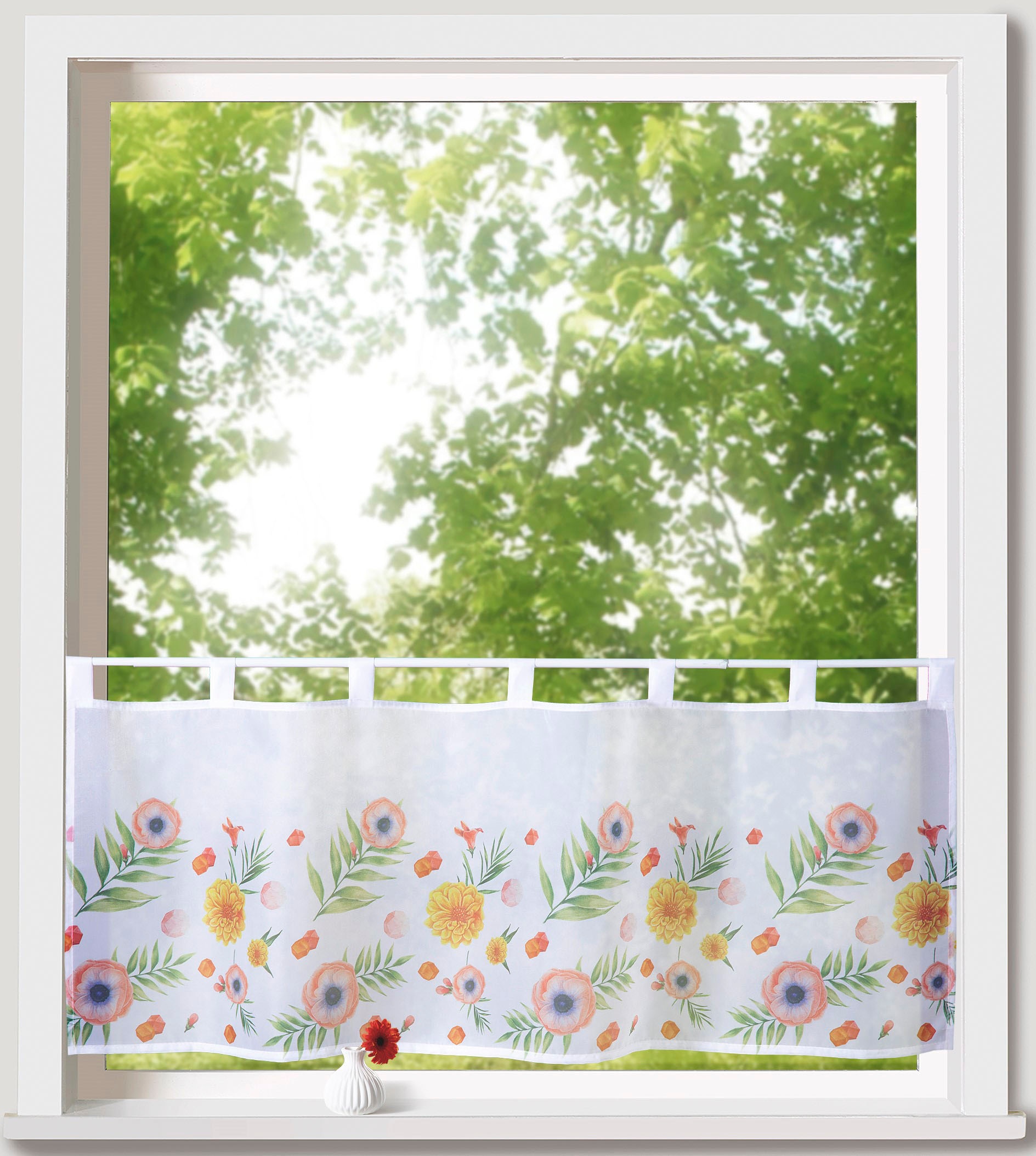 Weckbrodt Scheibengardine "Akina" Schlaufen 1 Stk. tlg. Bistro, Voile, bedr günstig online kaufen