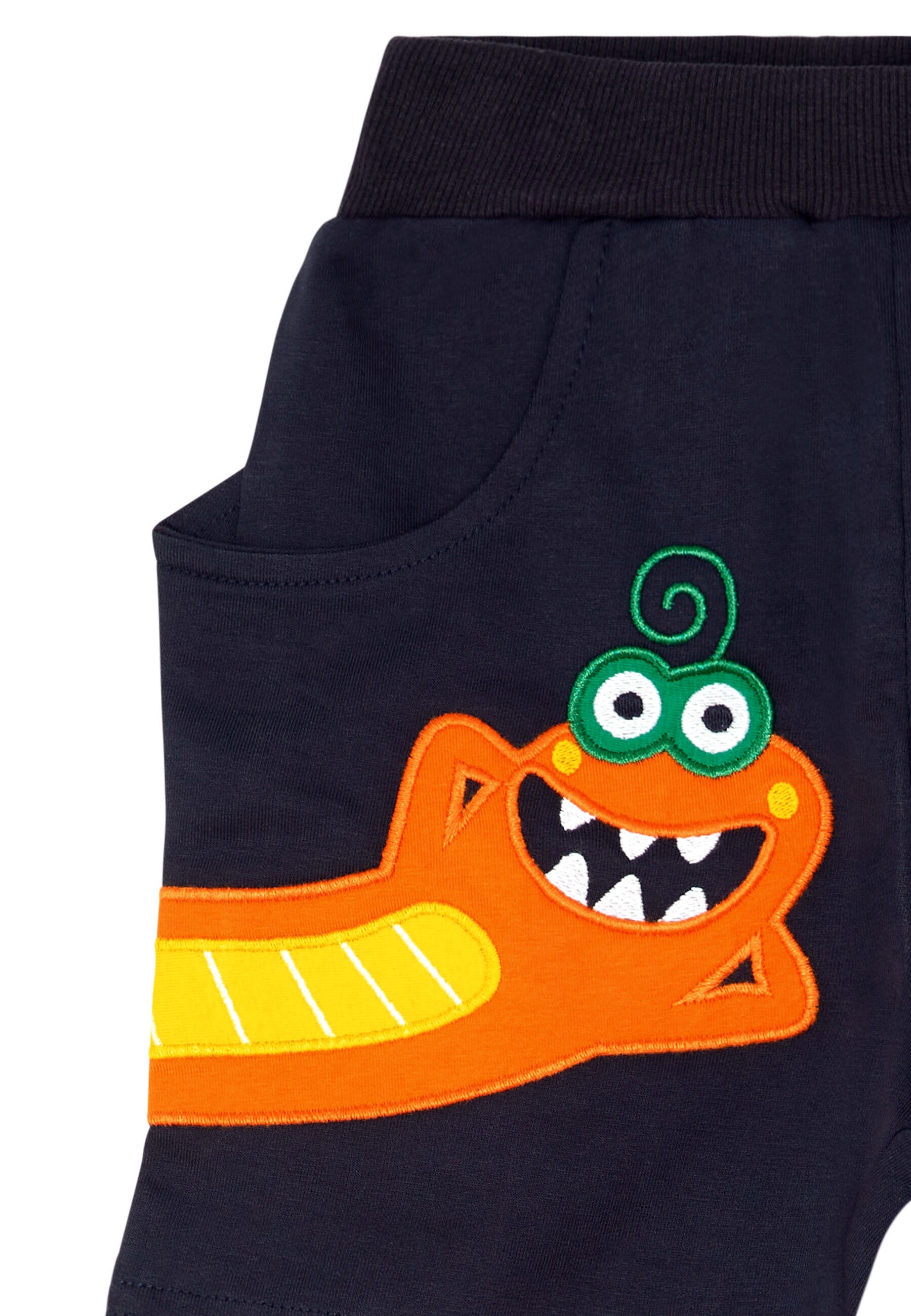 Denokids Hausanzug »Lake Monster«, (2 tlg.), mit Monster-Applikation