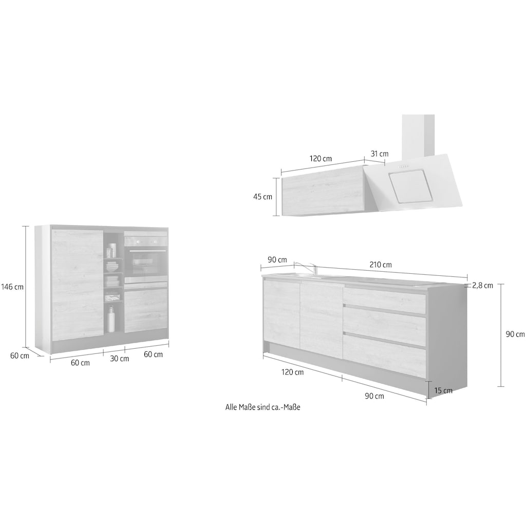 BASIC by Balculina Küchenzeile »Less«