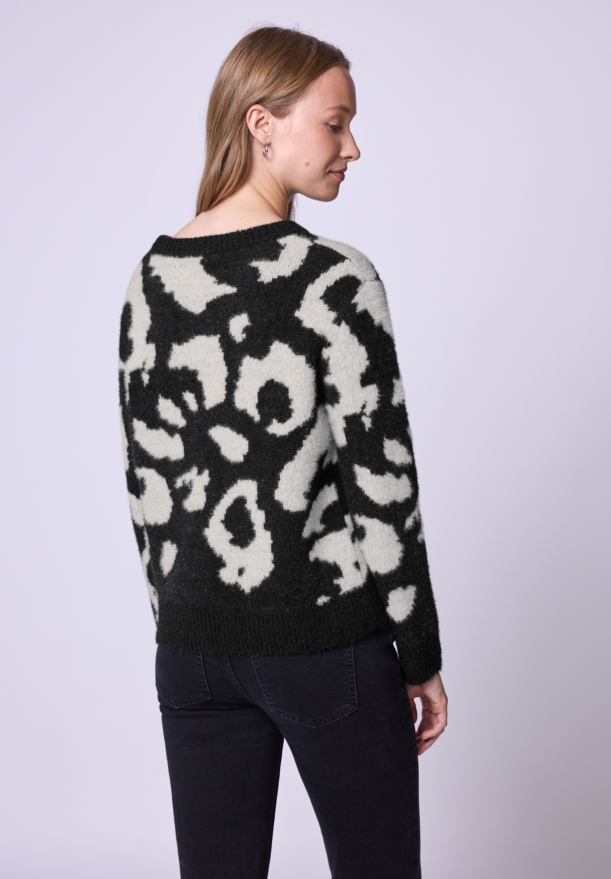 STREET ONE STUDIO Rundhalspullover mit grafischem Muster