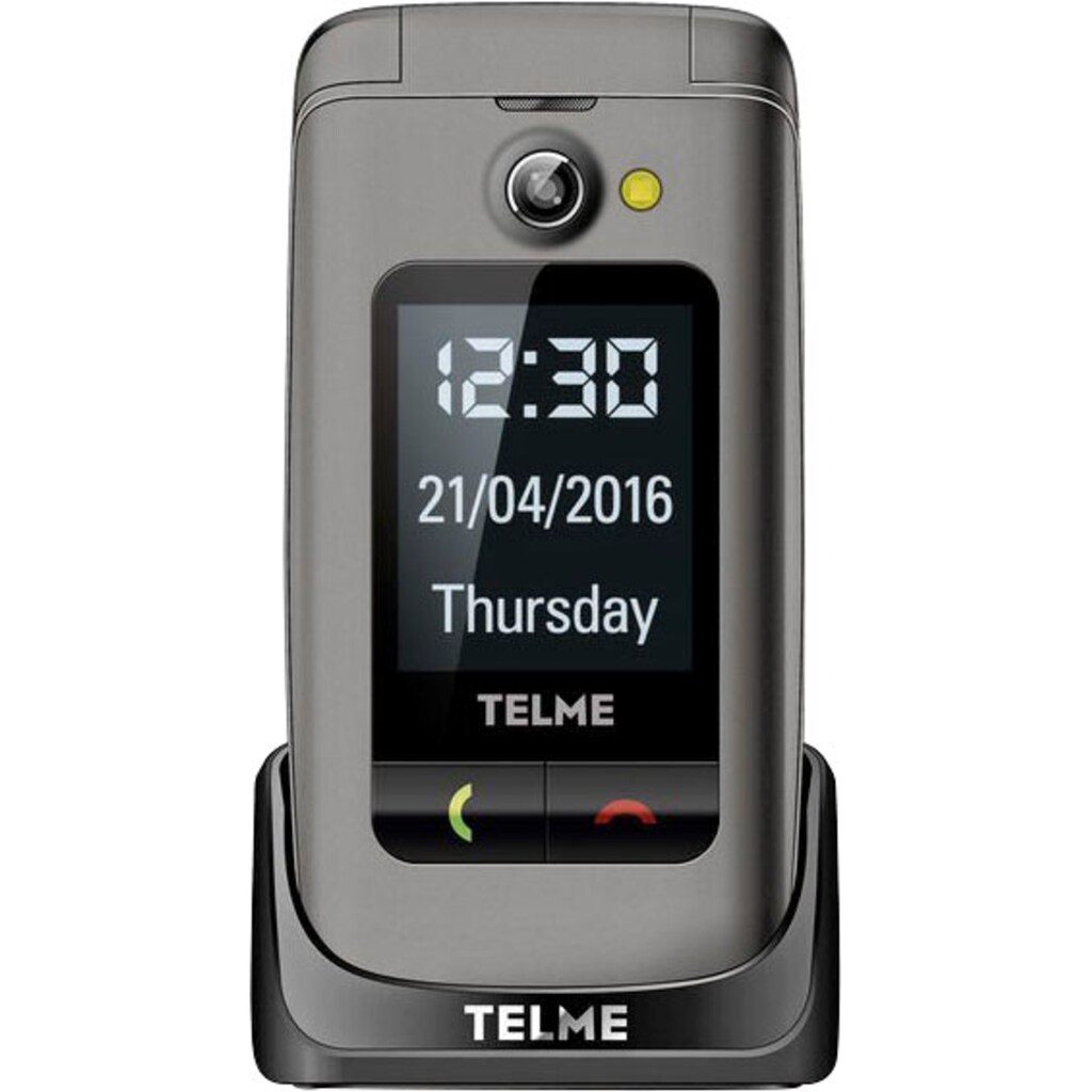 Telme Handy »X200«, grau, 6,1 cm/2,4 Zoll, 8 GB Speicherplatz