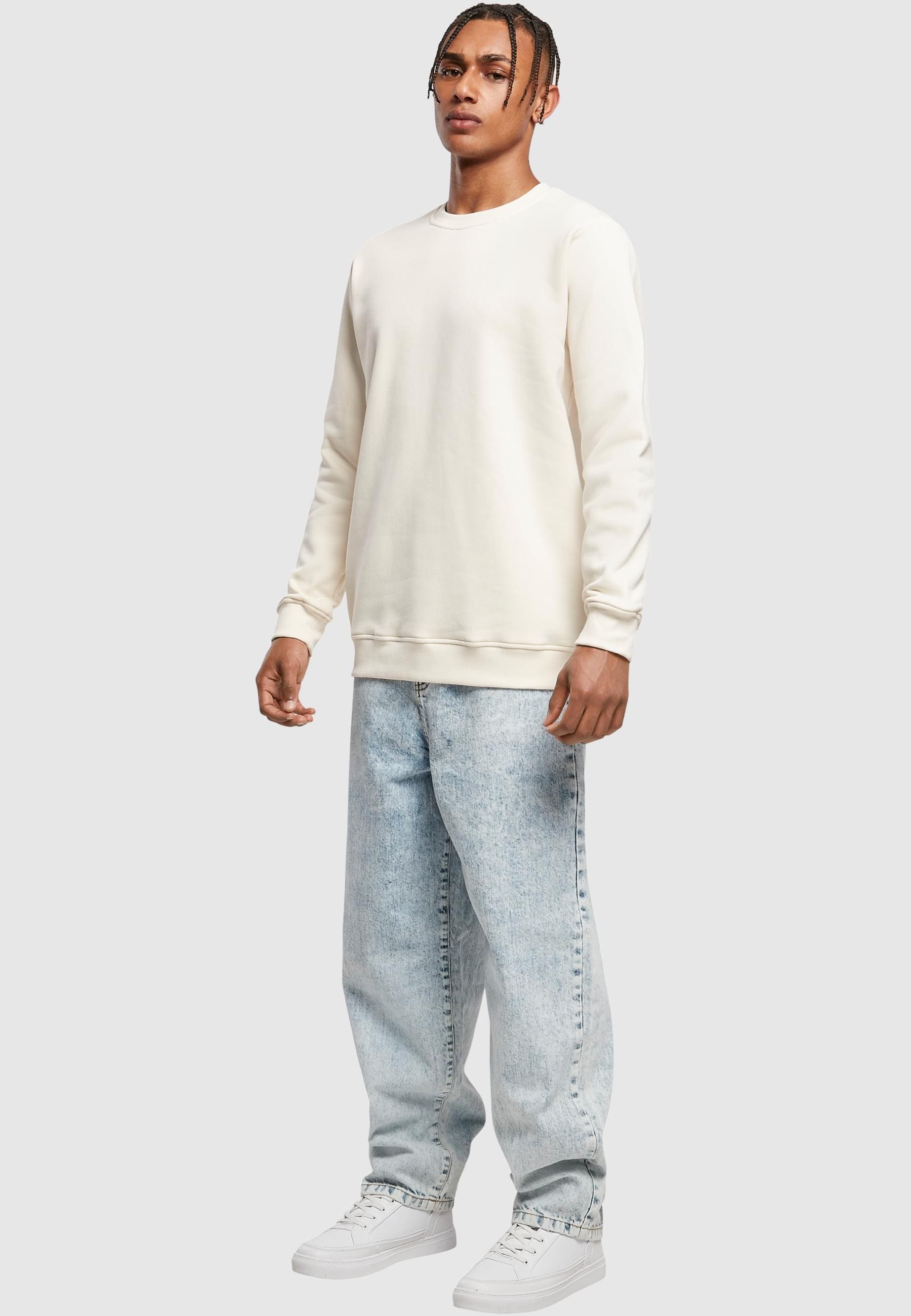 URBAN CLASSICS Rundhalspullover »Urban Classics Herren Organic Basic Crew«, (1 tlg.)
