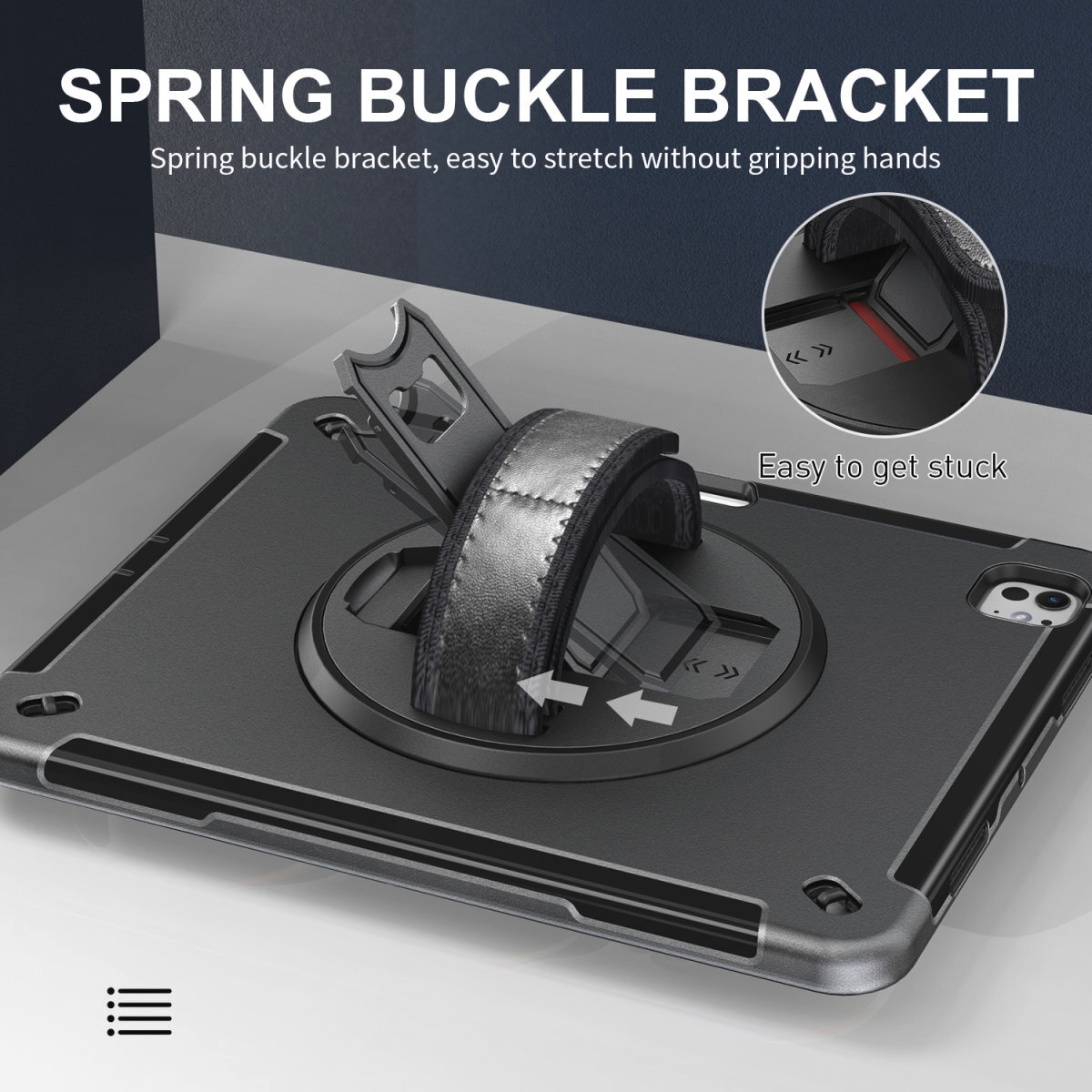 4smarts Tablet-Hülle »Rugged Case GRIP für Apple iPad Pro 13 (M4, 2024)«, Backcover, Schutzhülle, Handyschutzhülle, Case, Schutzcase, stoßfest