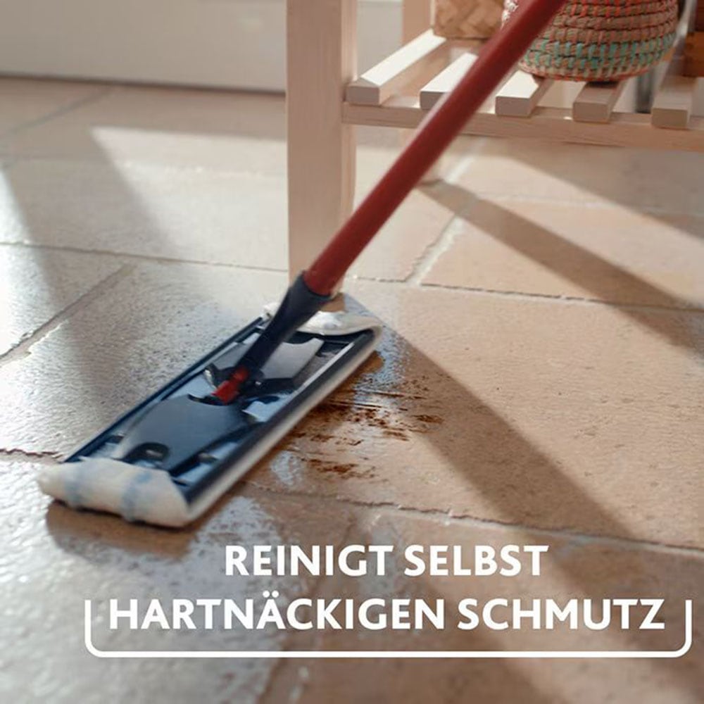 Vileda Bodenwischer-Set »Vileda H2PrO Flat Mop System«, (Set, 3 St.), 100%-ige Trennung von sauberem und schmutzigem Wasser