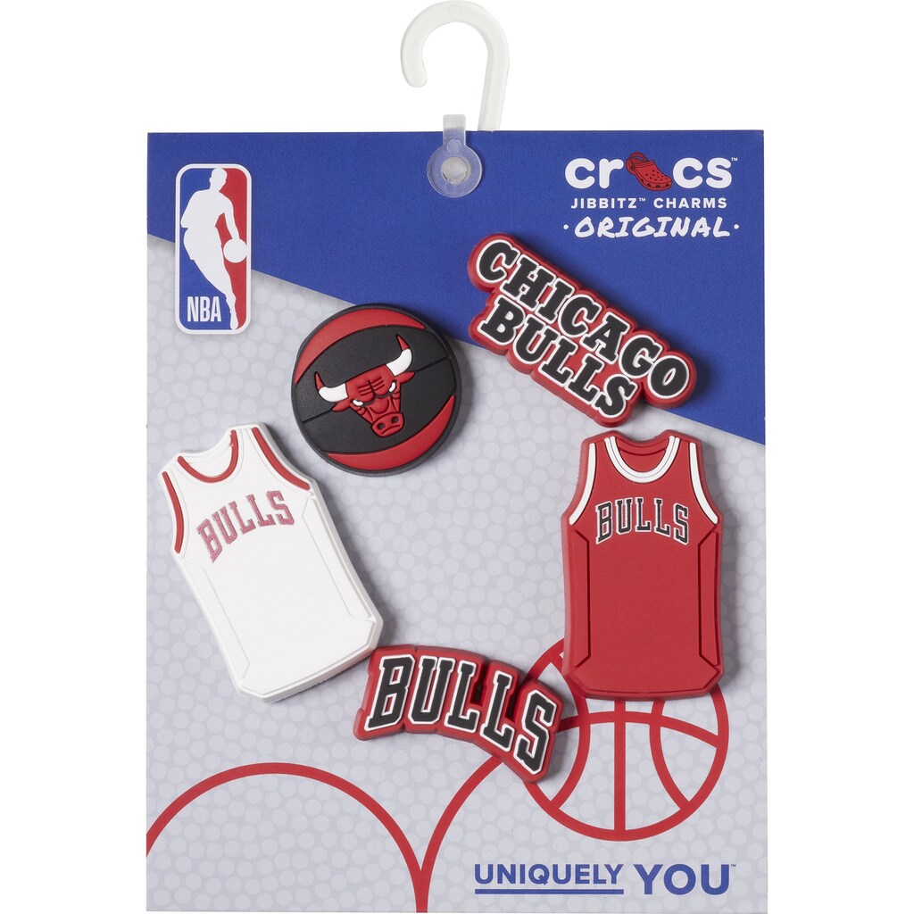 Crocs Schuhanstecker »Jibbitz™ NBA Chicago Bulls«, (Set, 5 tlg., Kein Spielzeug. Nicht für Kinder unter 3 Jahren geeignet)