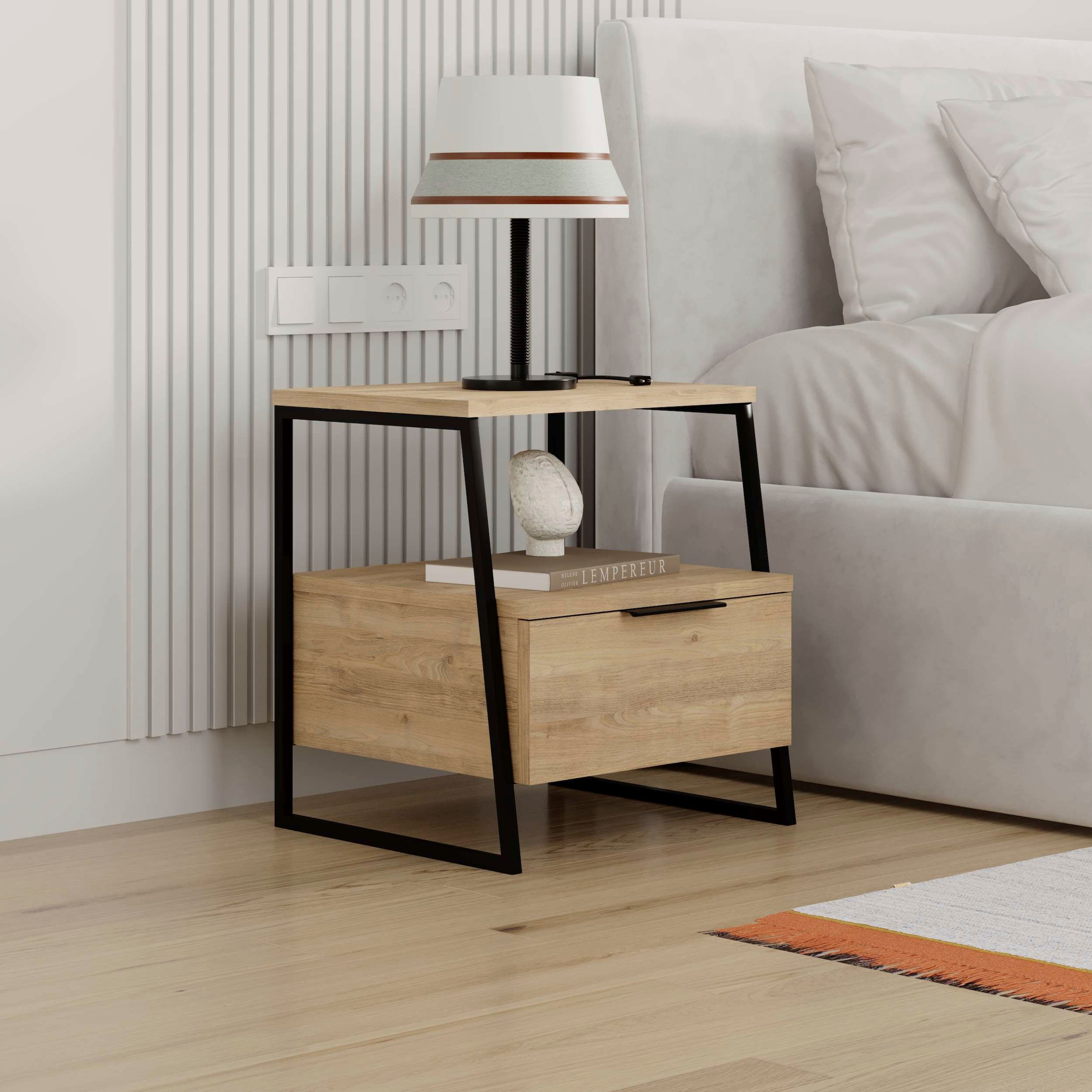 Decortie Nachttisch »PAL NACHTTISCH«, (Packung, 1 St.), Leichte Montage, Lagerung, Platzsparend