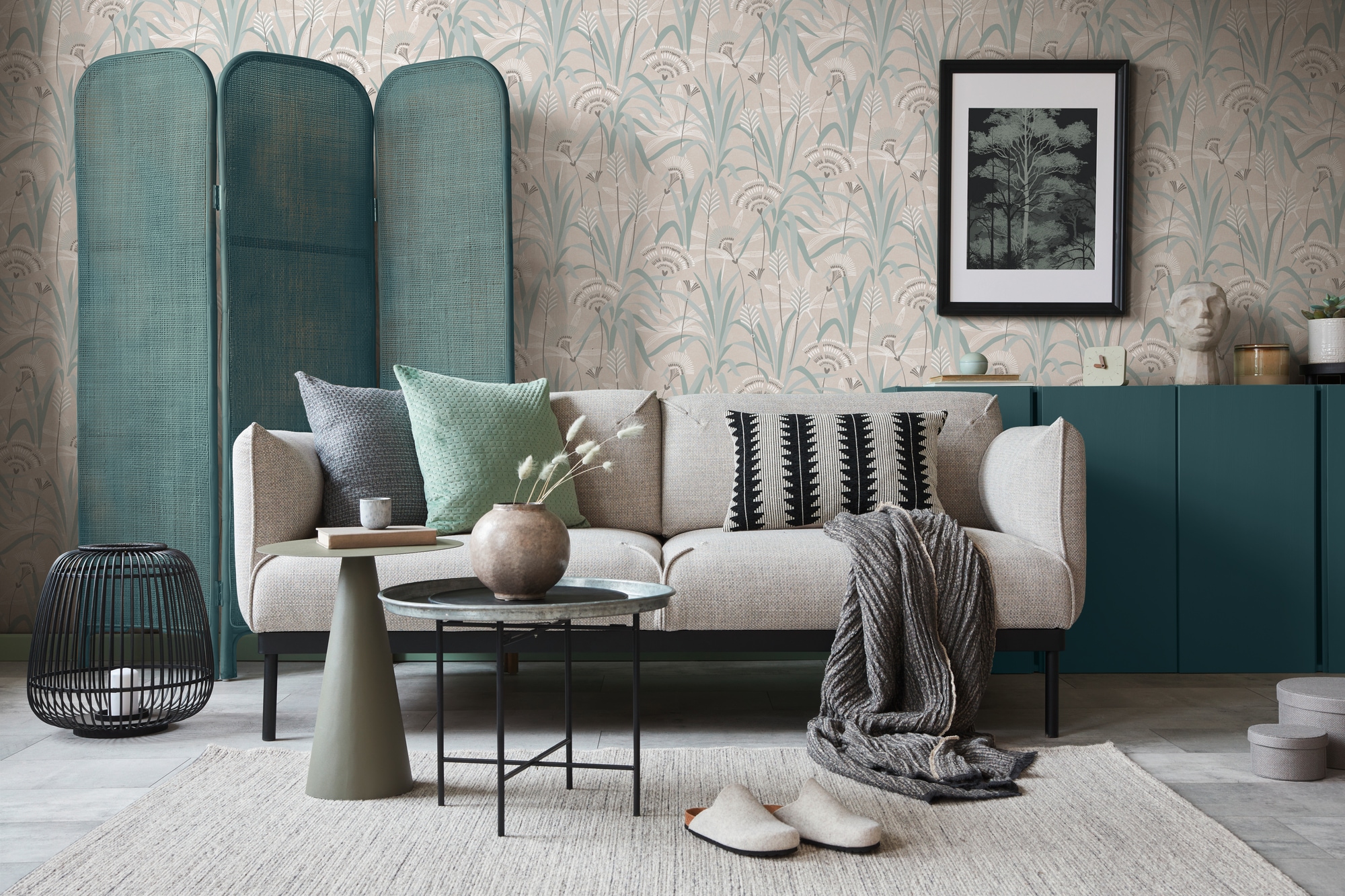 A.S. Création Vliestapete »French Affair florale Tapete Mustertapete Blätter Blattmuster«, leicht glänzend, Vliestapete Blatt-Motiv für Schlafzimmer Küche Wohnzimmer Floral Flur