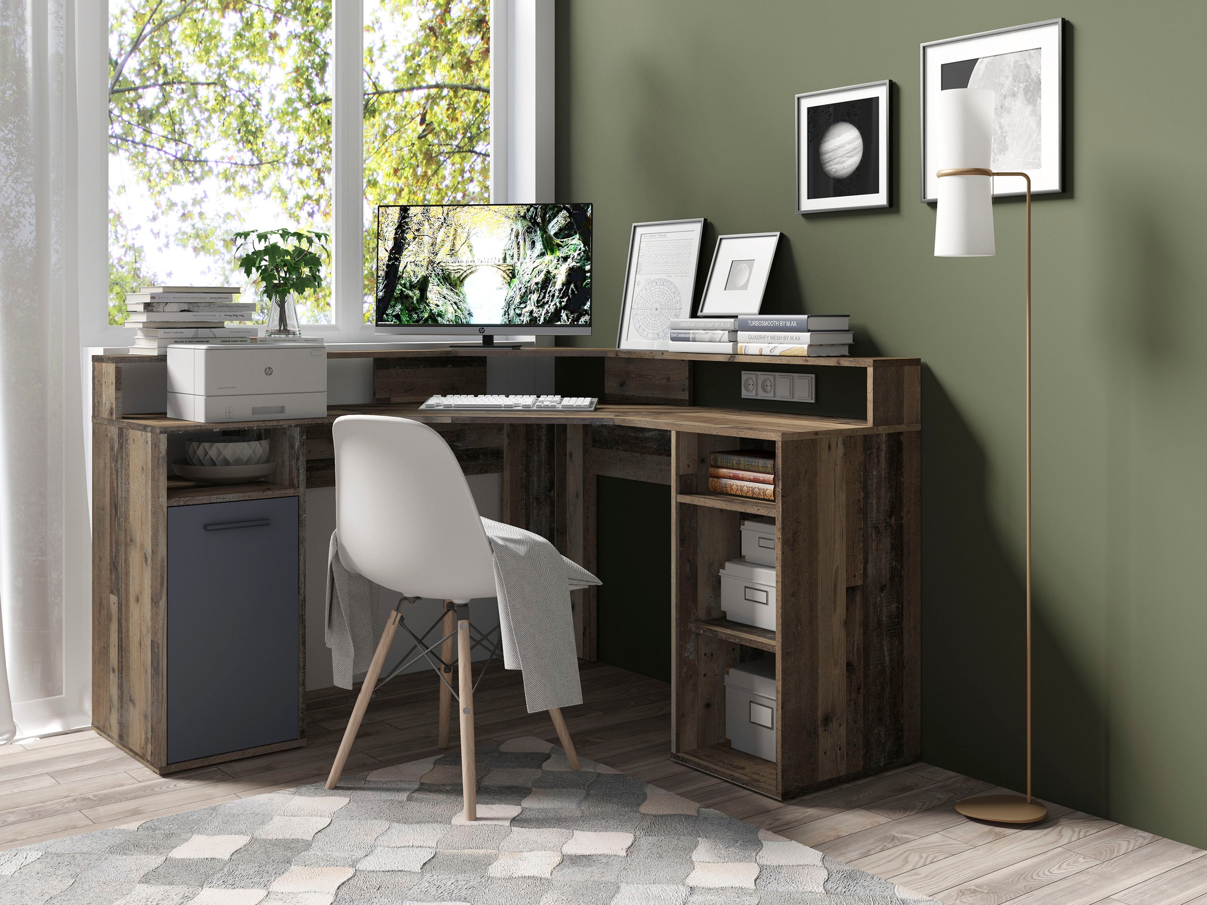 byLIVING Gamingtisch "Fox", Breite 139 cm, moderner Eck-Schreibtisch günstig online kaufen