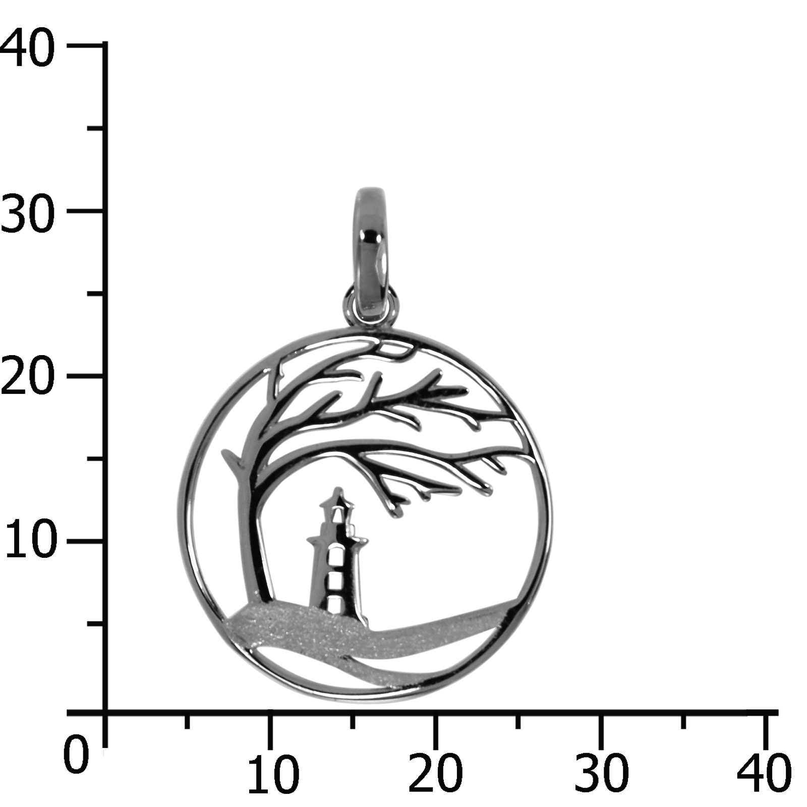 OSTSEE-SCHMUCK Kettenanhänger »Ostsee-Schmuck Anhänger Windflüchter 23 mm«, (1 tlg.)