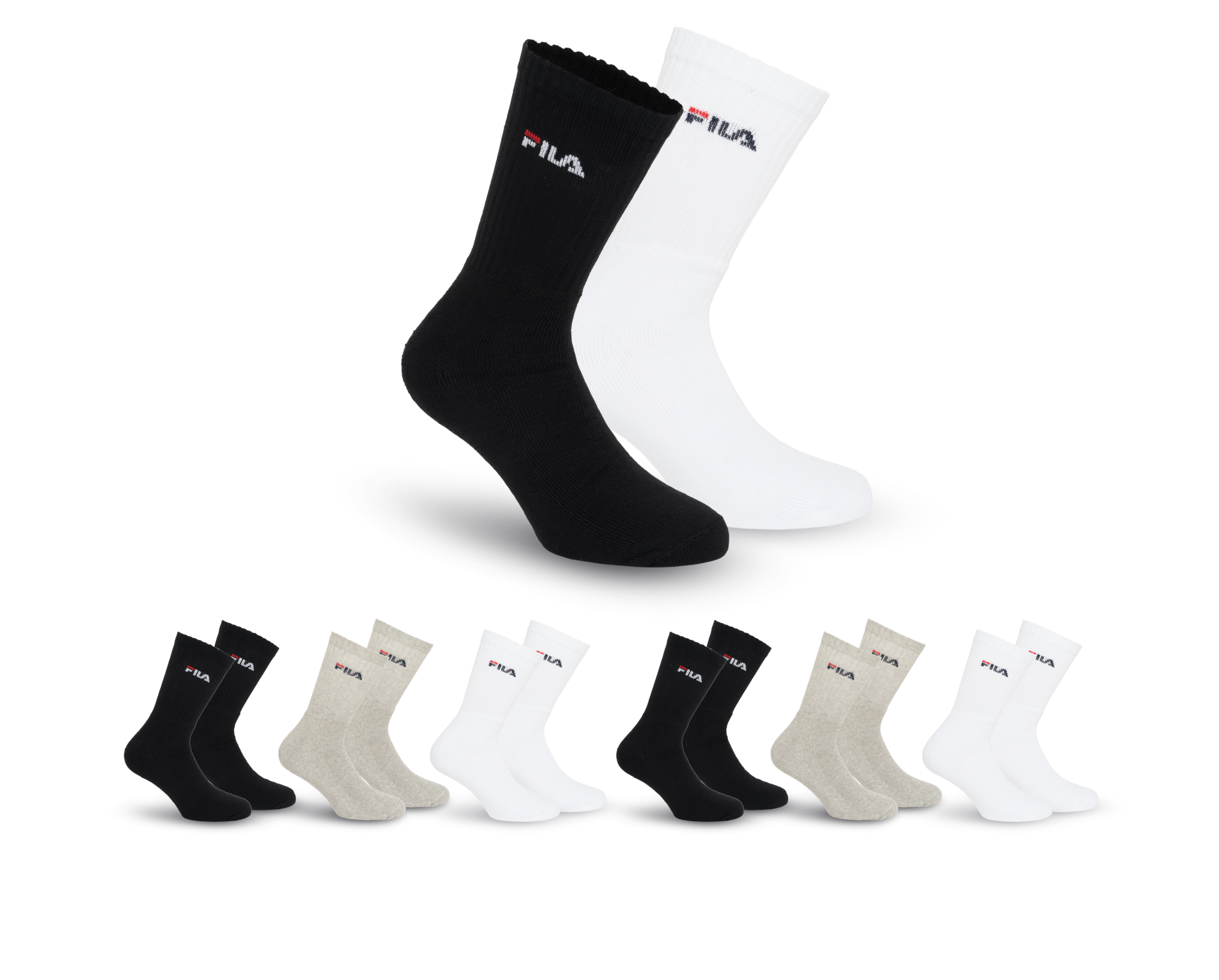 Fila Sportsocken "UNISEX CREW TENNIS FULL TERRY SOCKS", (6 Paar), mit einge günstig online kaufen