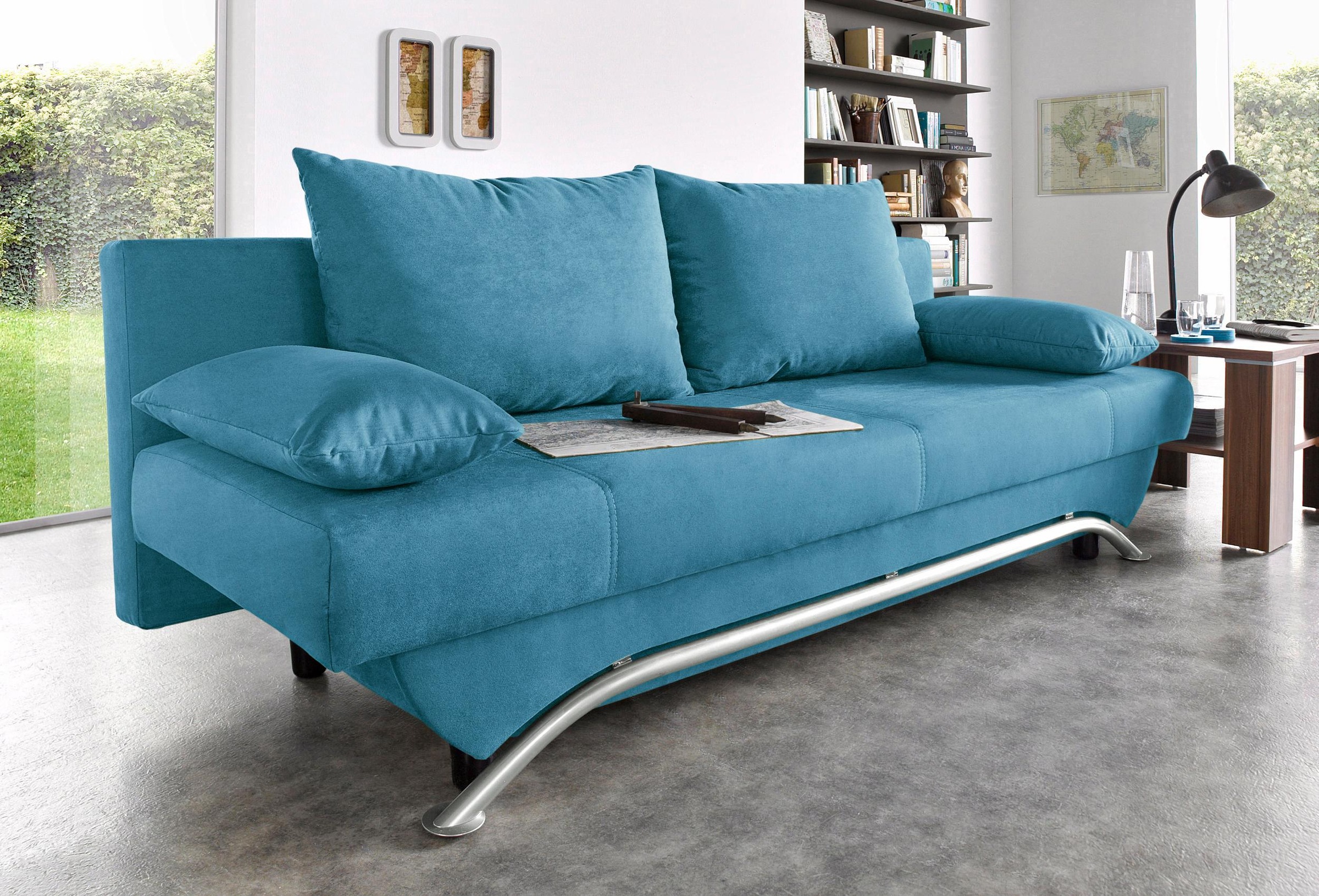 Jockenhöfer Gruppe Schlafsofa "Nancy, B: 190 cm, Liegefl. 121x190 cm" mit Schlaffunktion & Bettkasten