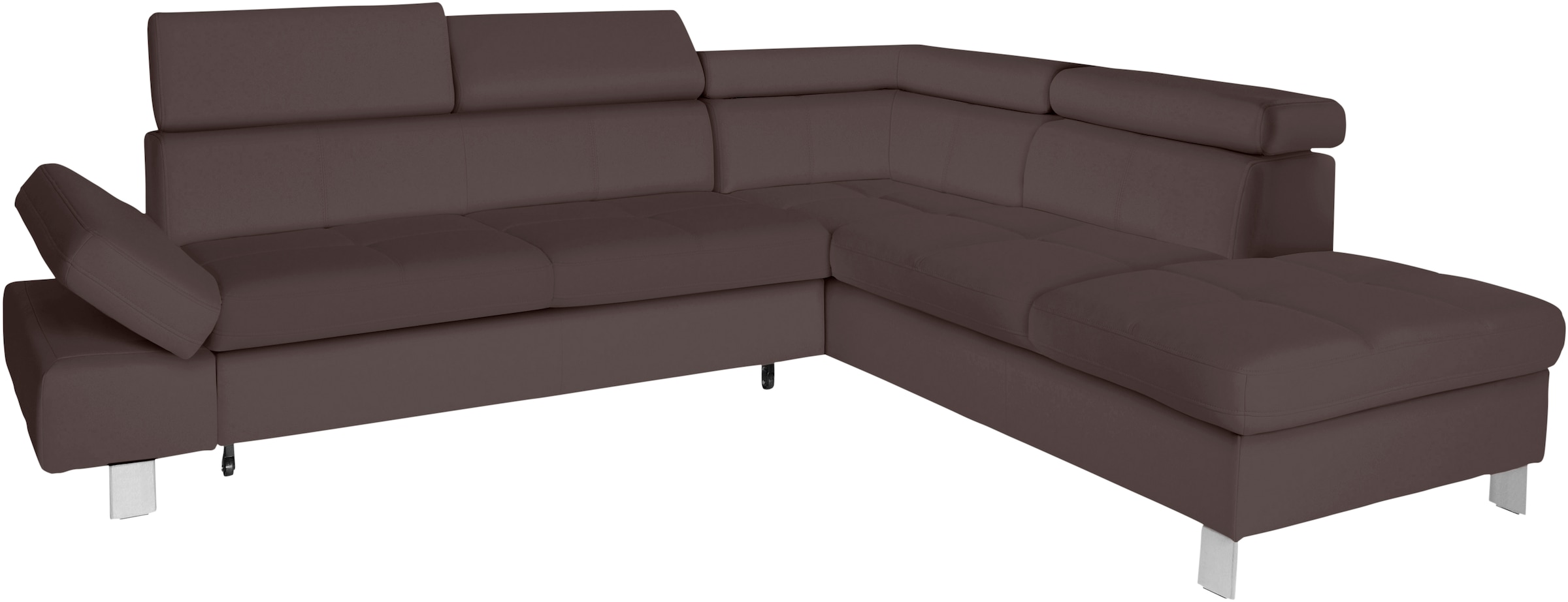 exxpo - sofa fashion Ecksofa »Fiji, L-Form«, mit Kopf- bzw. Rückenverstellung, wahlweise mit Bettfunktion