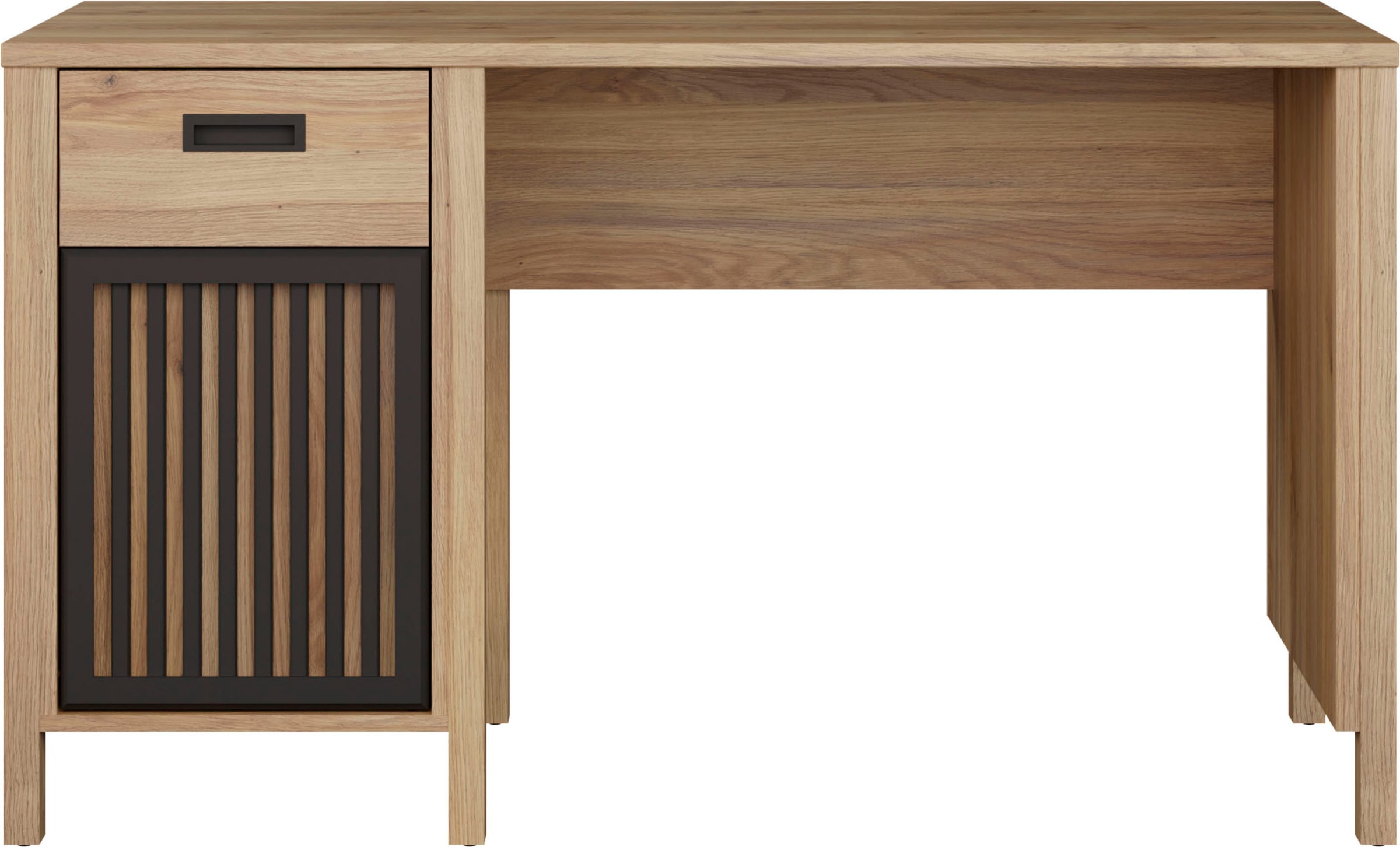 FORTE Schreibtisch »Jytana« B/H/T 125/72,3/56,5 cm, Lamellenfront