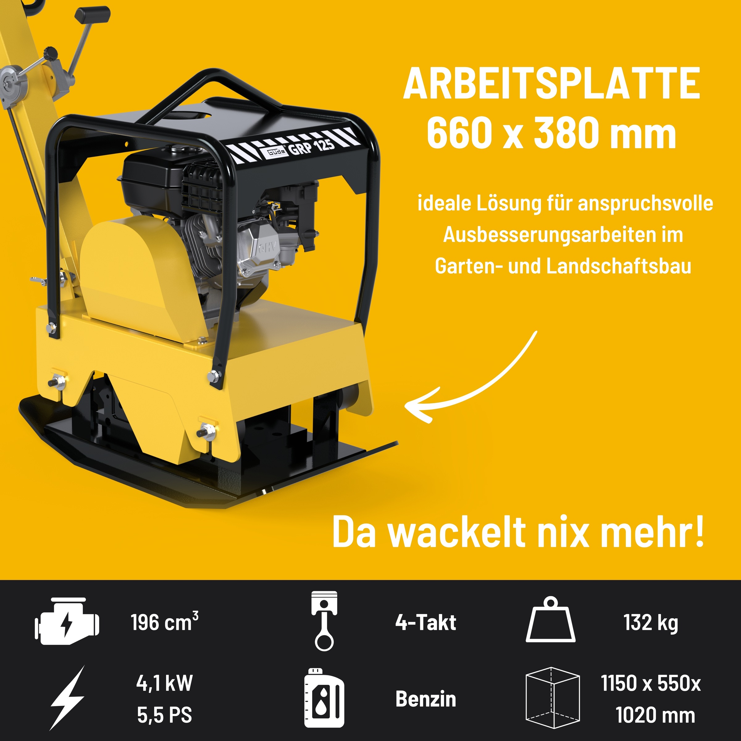 Güde Rüttelplatte »GRP 125«