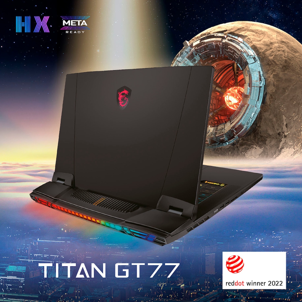 MSI Gaming-Notebook »Titan GT77 12UHS-010«, (43,9 cm/17,3 Zoll), Intel, Core i9, GeForce RTX 3080 Ti, 2000 GB SSD