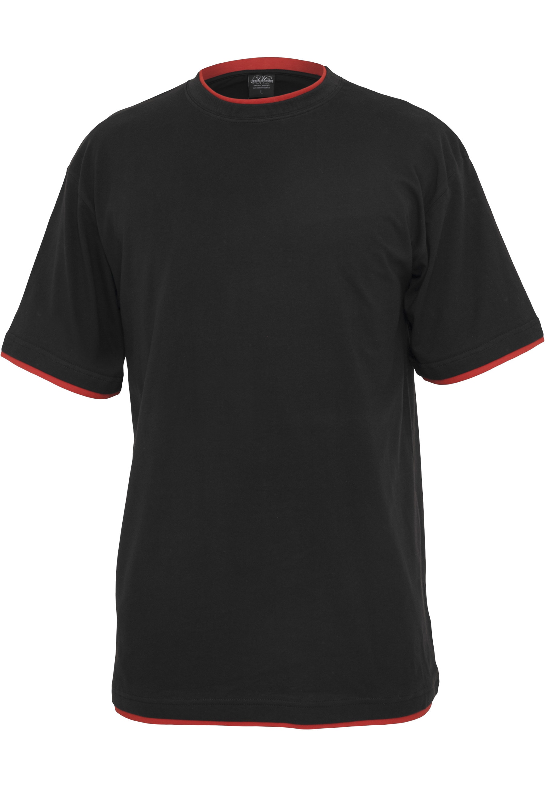URBAN CLASSICS Kurzarmshirt "Urban Classics Herren Contrast Tall Tee" 1 Stk.