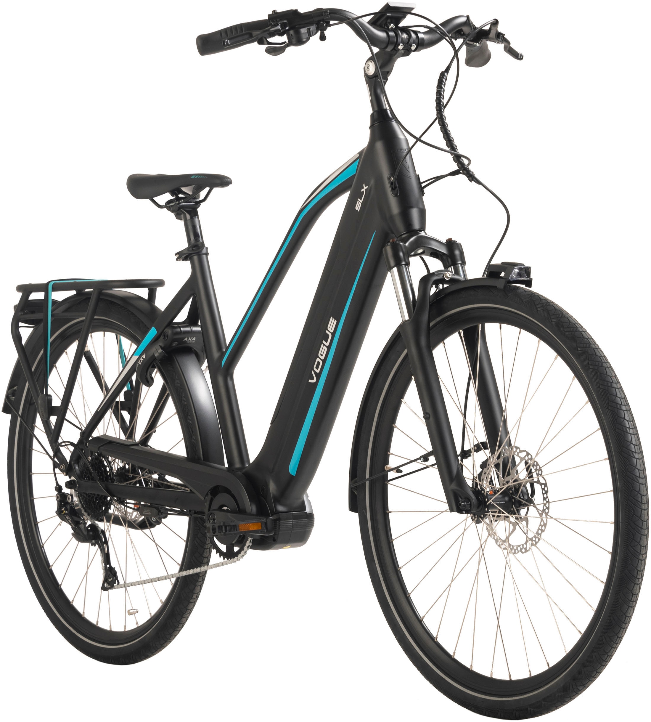 VOGUE BIKE E-Bike »SLX«, 9 Gang, Shimano, Alivio, Mittelmotor 250 W, Pedelec, Elektrofahrrad für Damen u. Herren