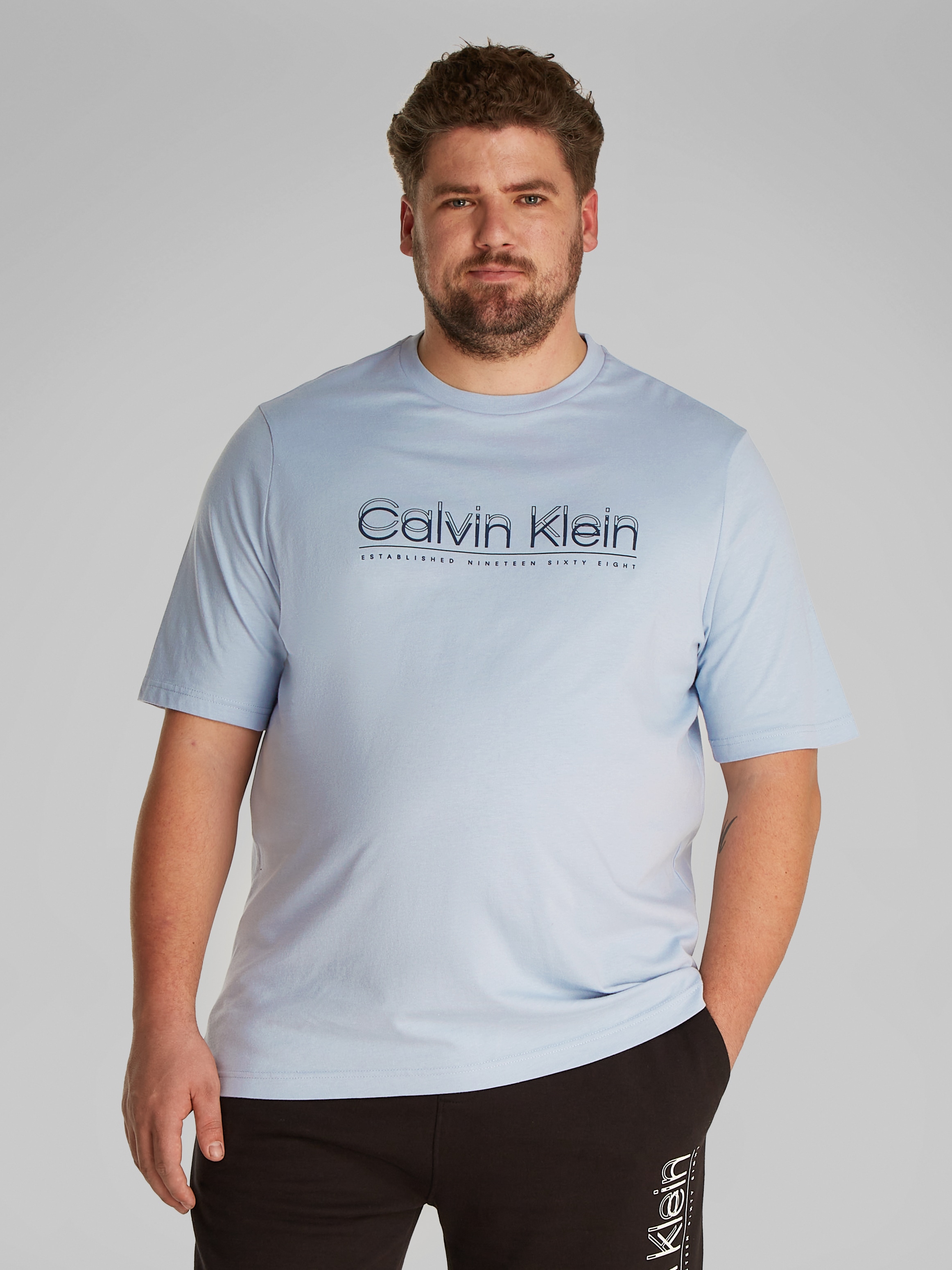 Calvin Klein Big&Tall T-Shirt "BT CP-DOUBLE LOGO T-SHIRT", in großen Größen günstig online kaufen