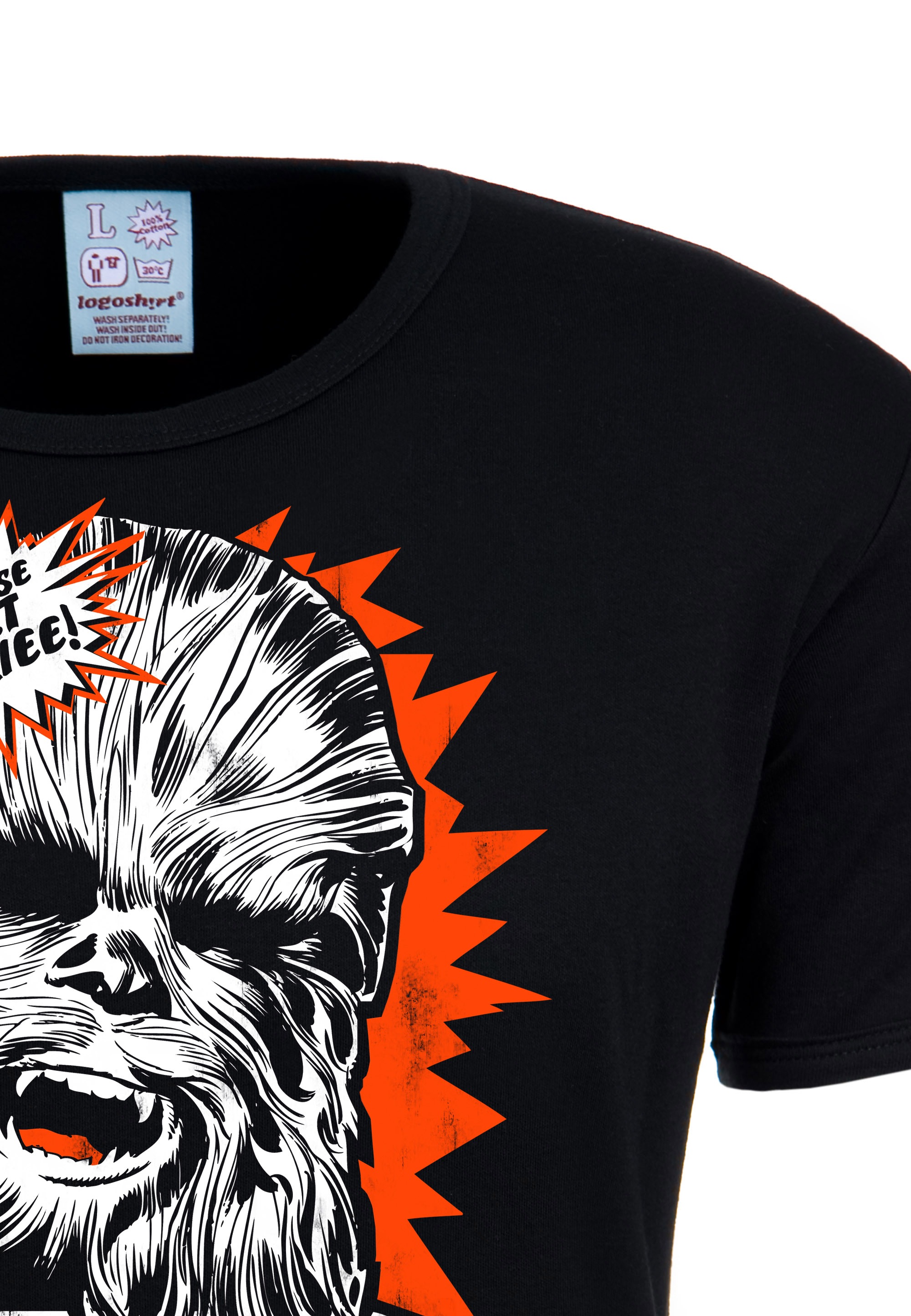 LOGOSHIRT T-Shirt »Chewbacca«, mit coolem Wookie-Print