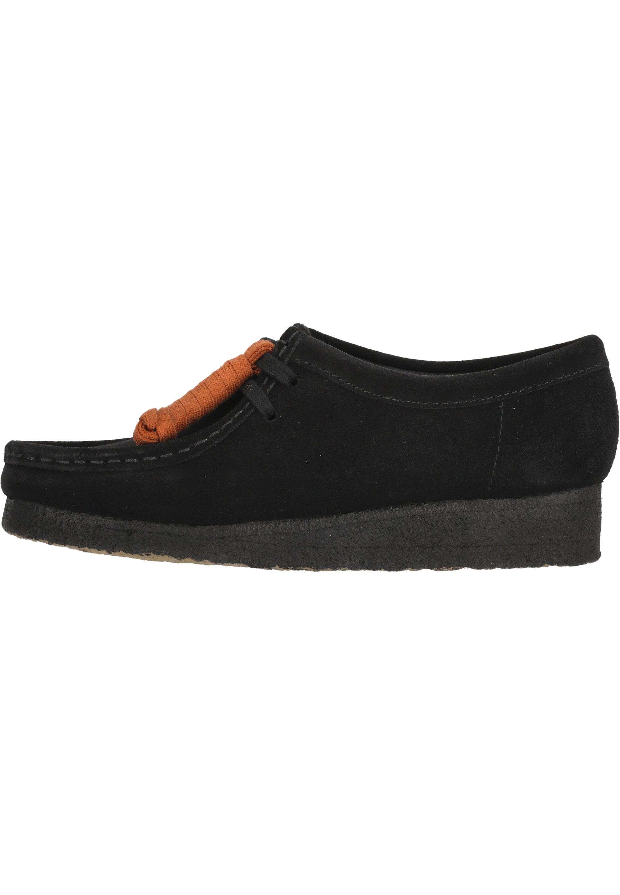 Clarks Schnürschuh "Wallabee. Black Sde" mit unnachahmlicher Kreppsohle günstig online kaufen