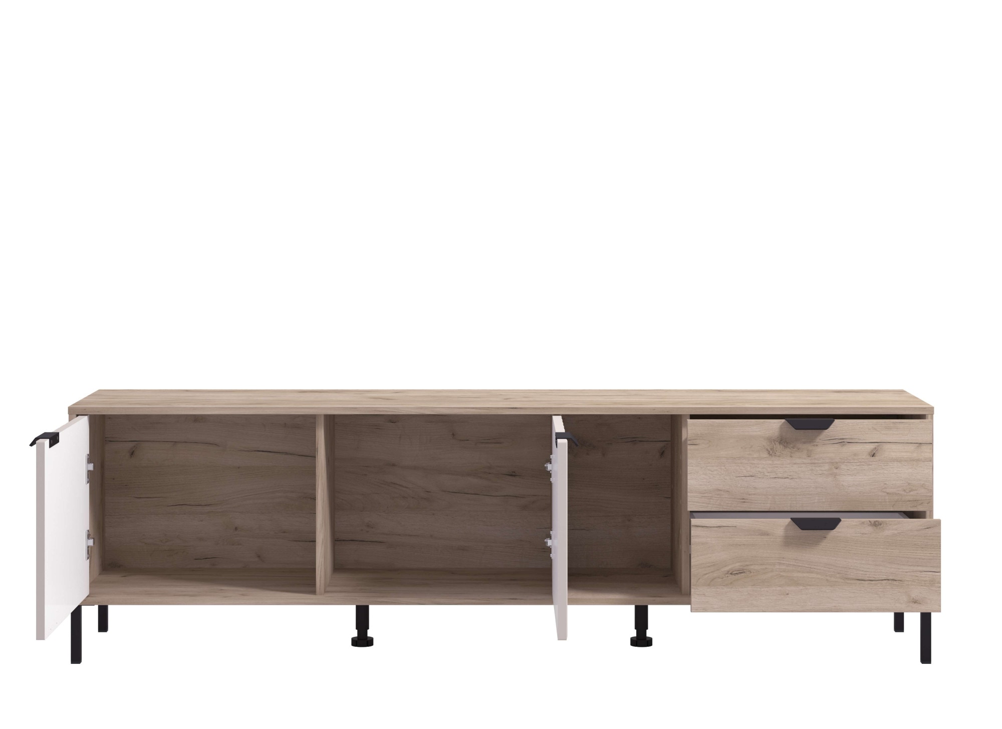 Home affaire Lowboard »Vandea TV-Lowboard, TV-Schrank, TV-Ständer, modernes Design«, Kommode im Trendfarben, Front in 3D-Optik