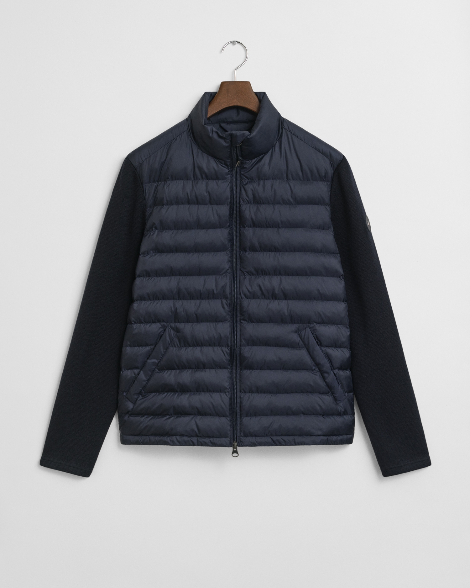 Gant Steppjacke "MIXED MEDIA" Ärmel aus Strick, regular fit, Stehkragen günstig online kaufen