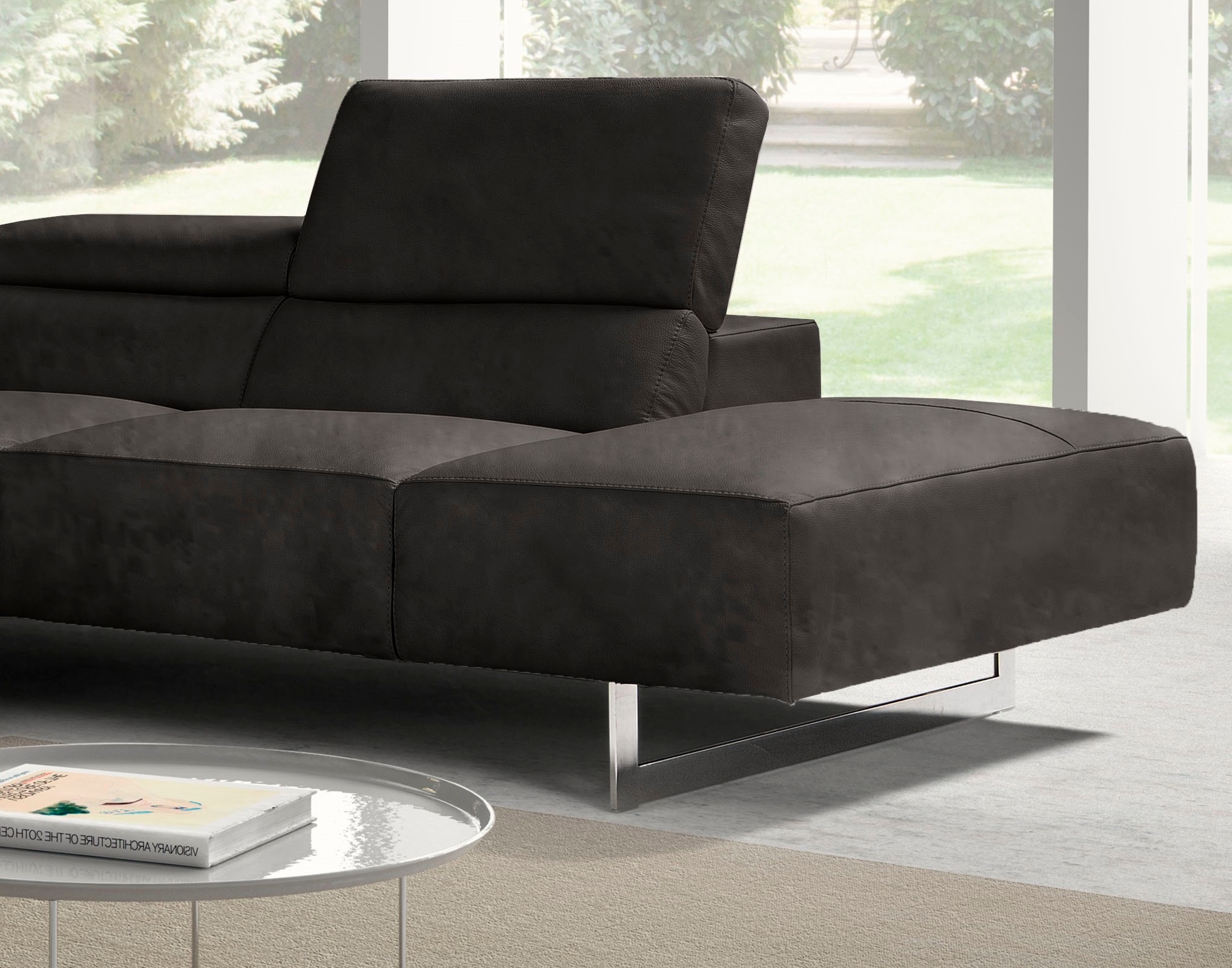 Thumbnail - Egoitaliano Ecksofa "Malika, elegant und bequem, Designsofa, L-Form", mit Ottomane, inkl. Kopfteilverstellung und chromf...