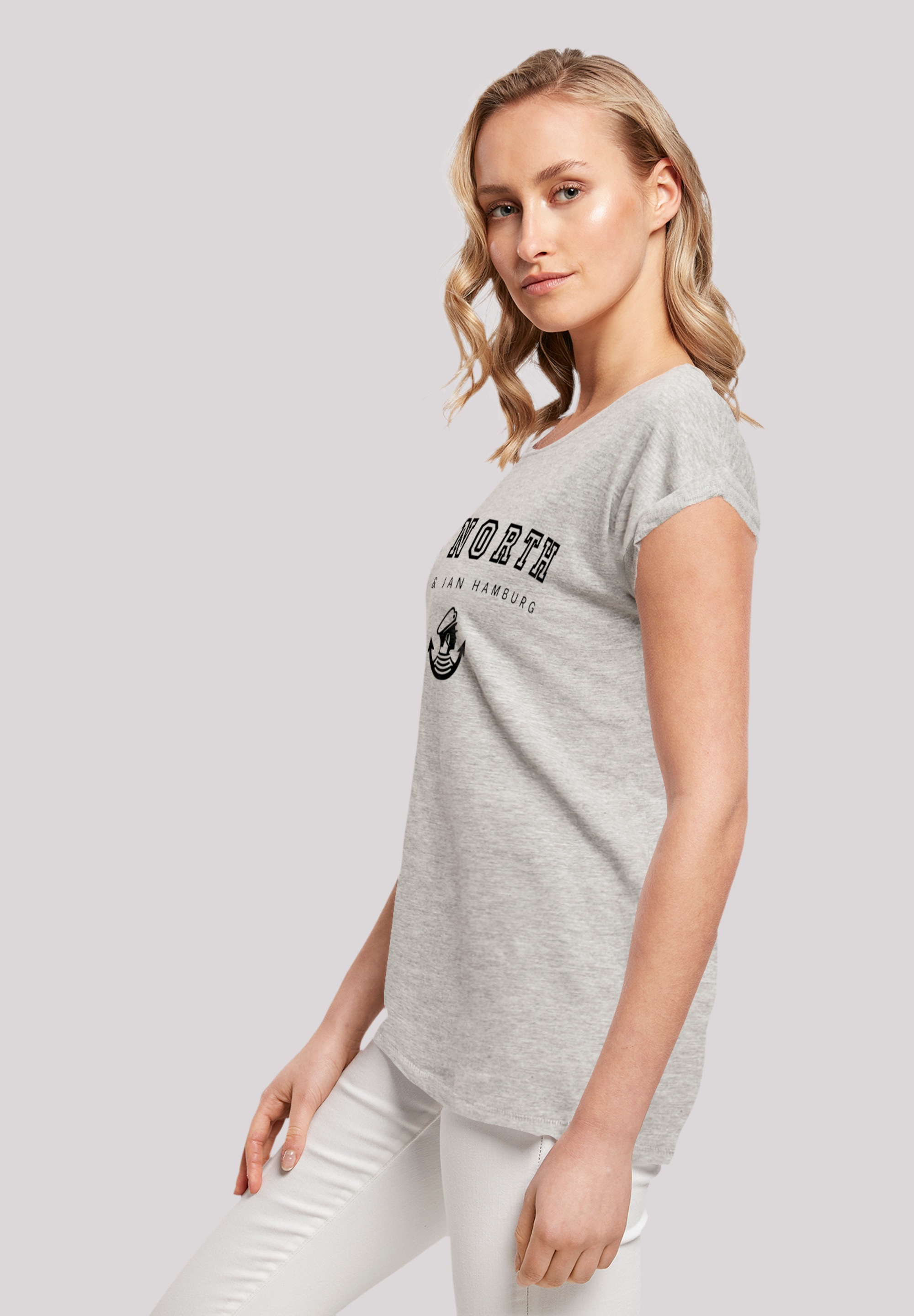 F4NT4STIC T-Shirt »Go North Knut & Jan Hamburg«, Print