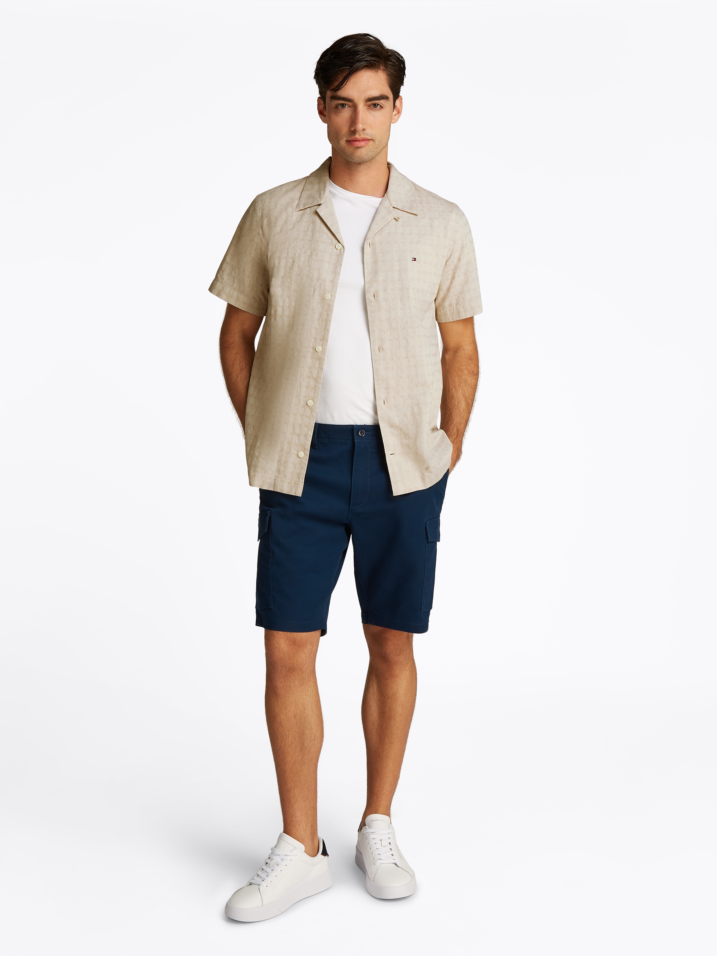 Tommy Hilfiger Kurzarmhemd »COTTON LINEN DOBBY SS RF SHIRT«