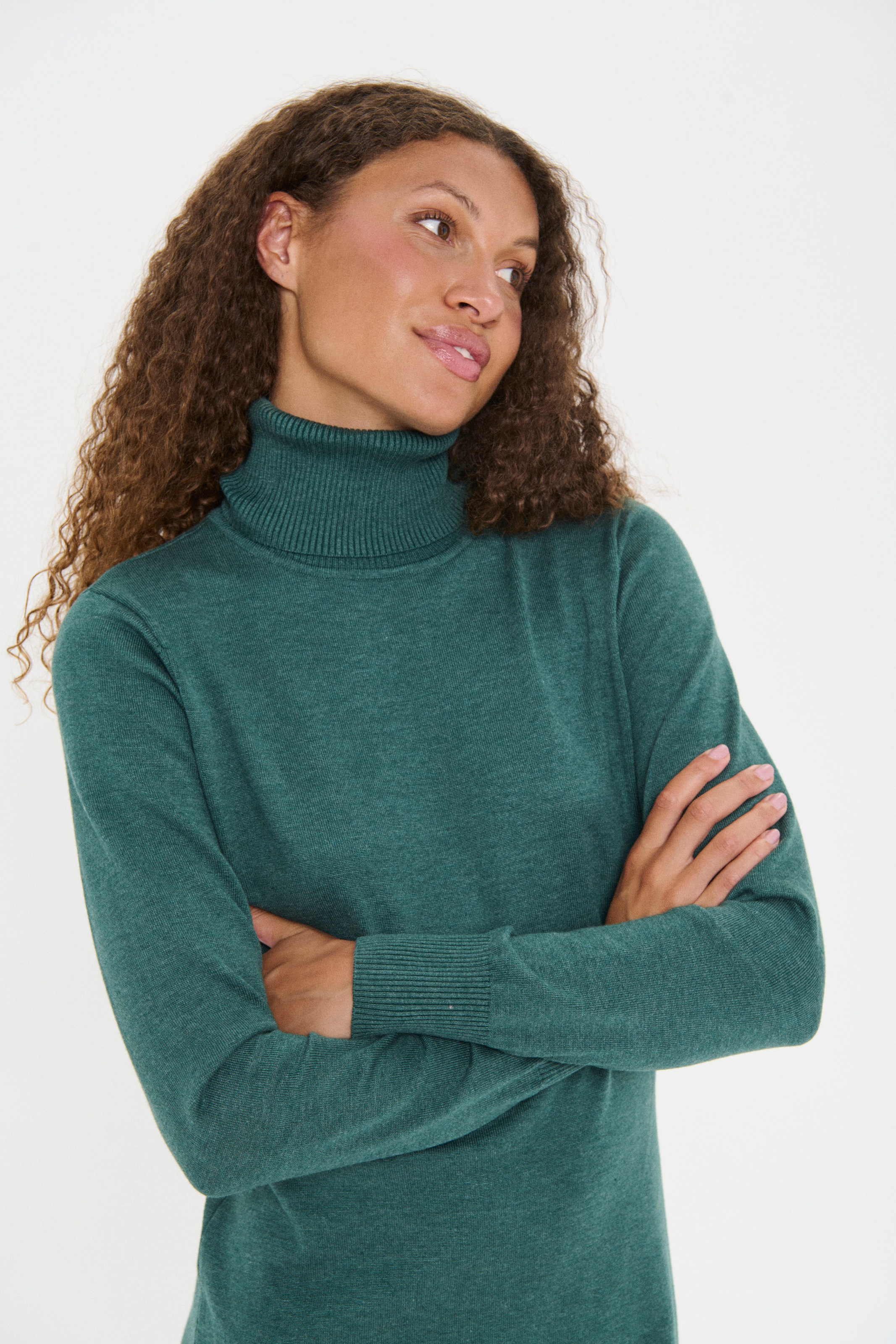 Thumbnail - Saint Tropez "U6801, MilaSZ Rollneck Dress" Regular fit, Viskosemischung