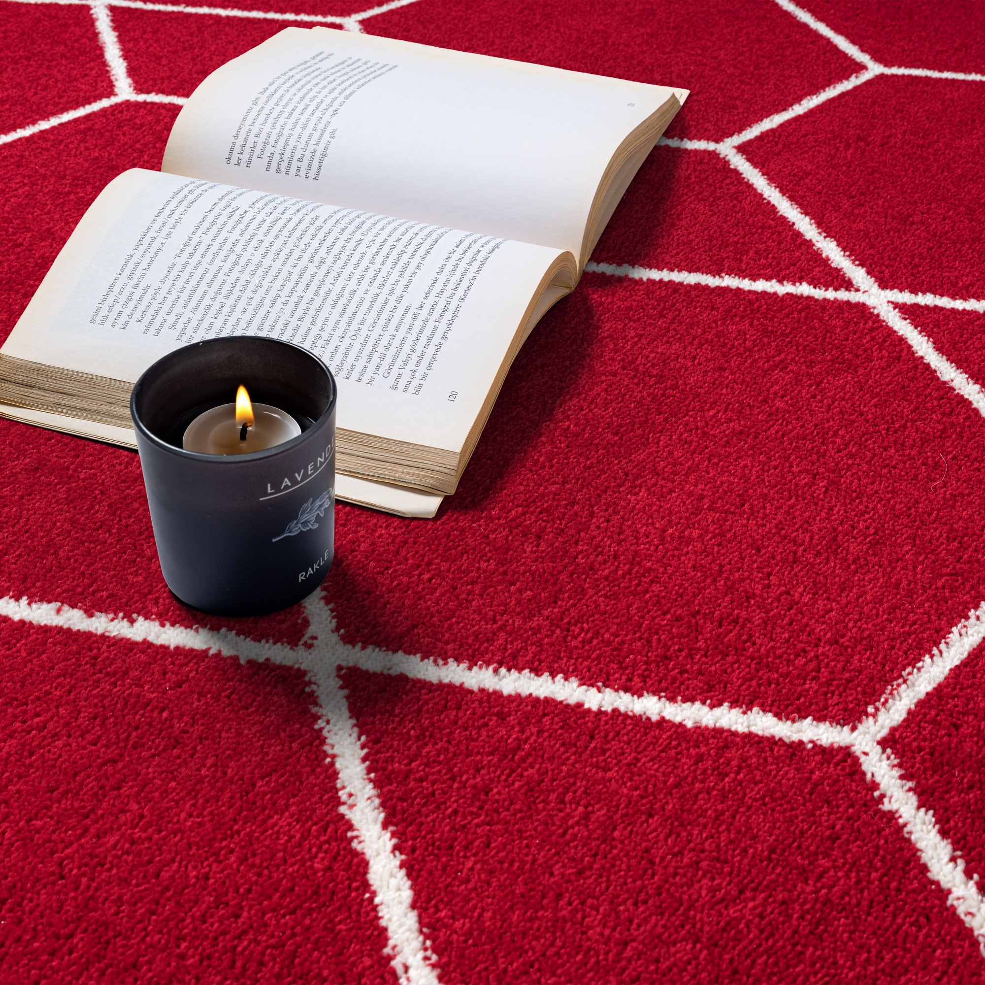SANAT Trellis Rug Red 80x150 cm 3