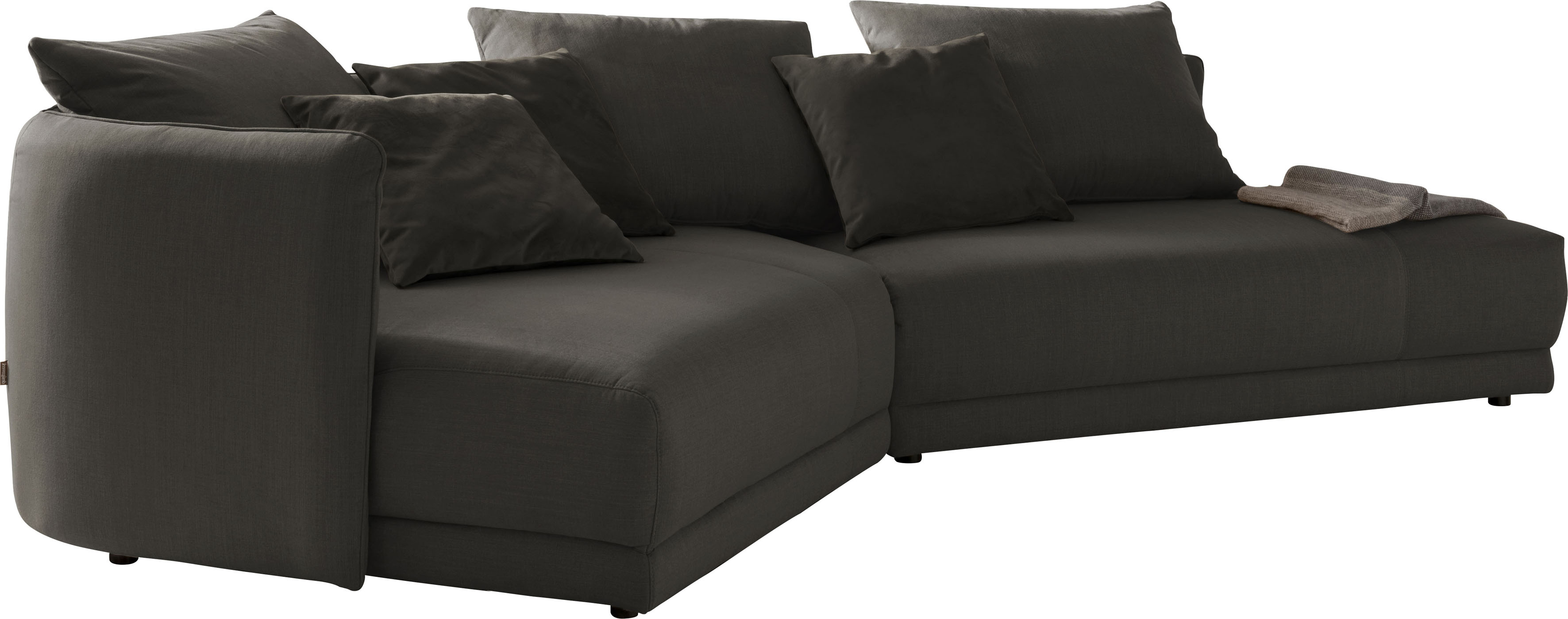 designwerk Ecksofa "New York L-Form, anmutendes Designsofa" mit moderner R&ung im Rücken