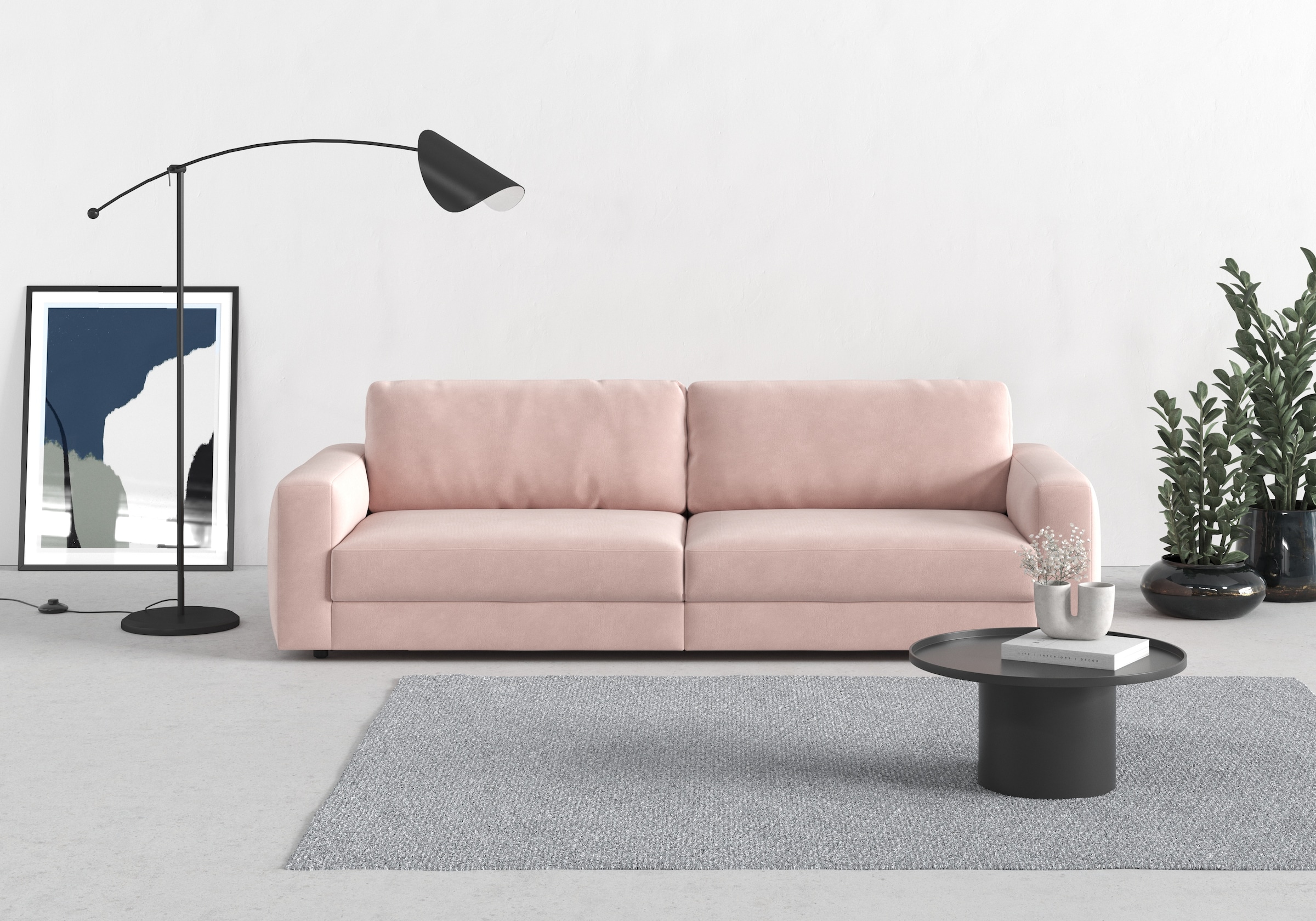 TRENDMANUFAKTUR Big-Sofa "Bourbon" extra tiefe Sitzfläche, wahlweise mit Si günstig online kaufen