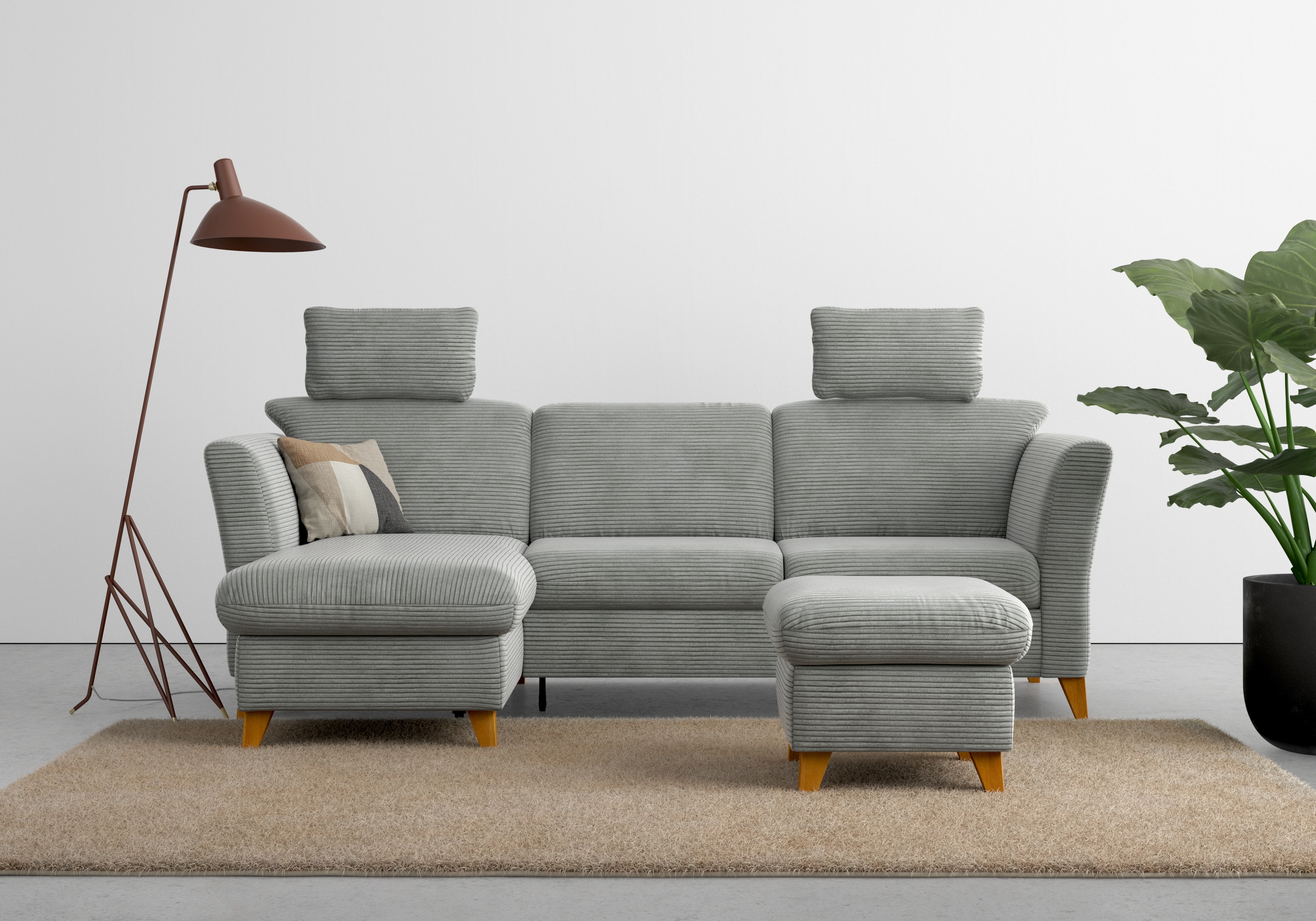 Home affaire Ecksofa "Trelleborg L-Form" optional Schlaffunktion und Bettkasten, inkl. Federkern-Polsterung