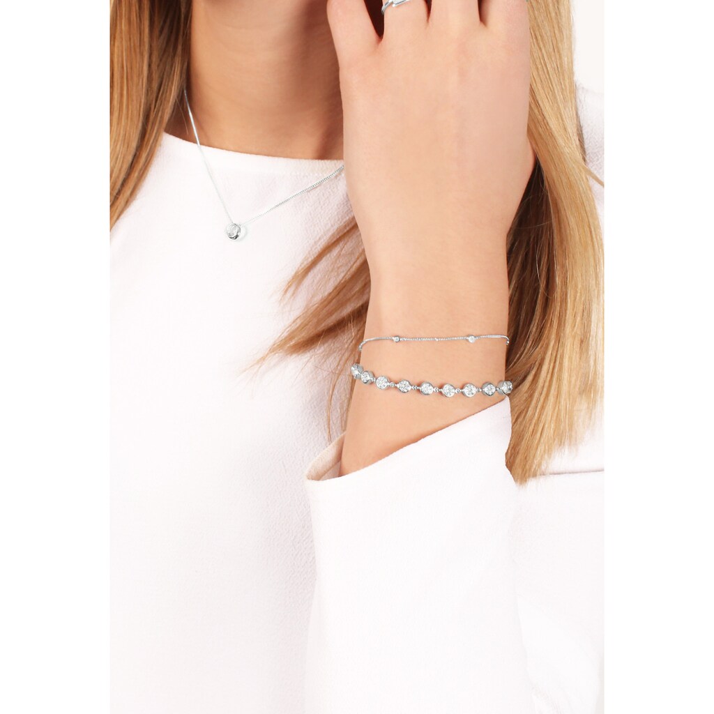 Elli DIAMONDS Armband »Elegant Klassisch Diamant (0.025 ct.) 925 Silber«