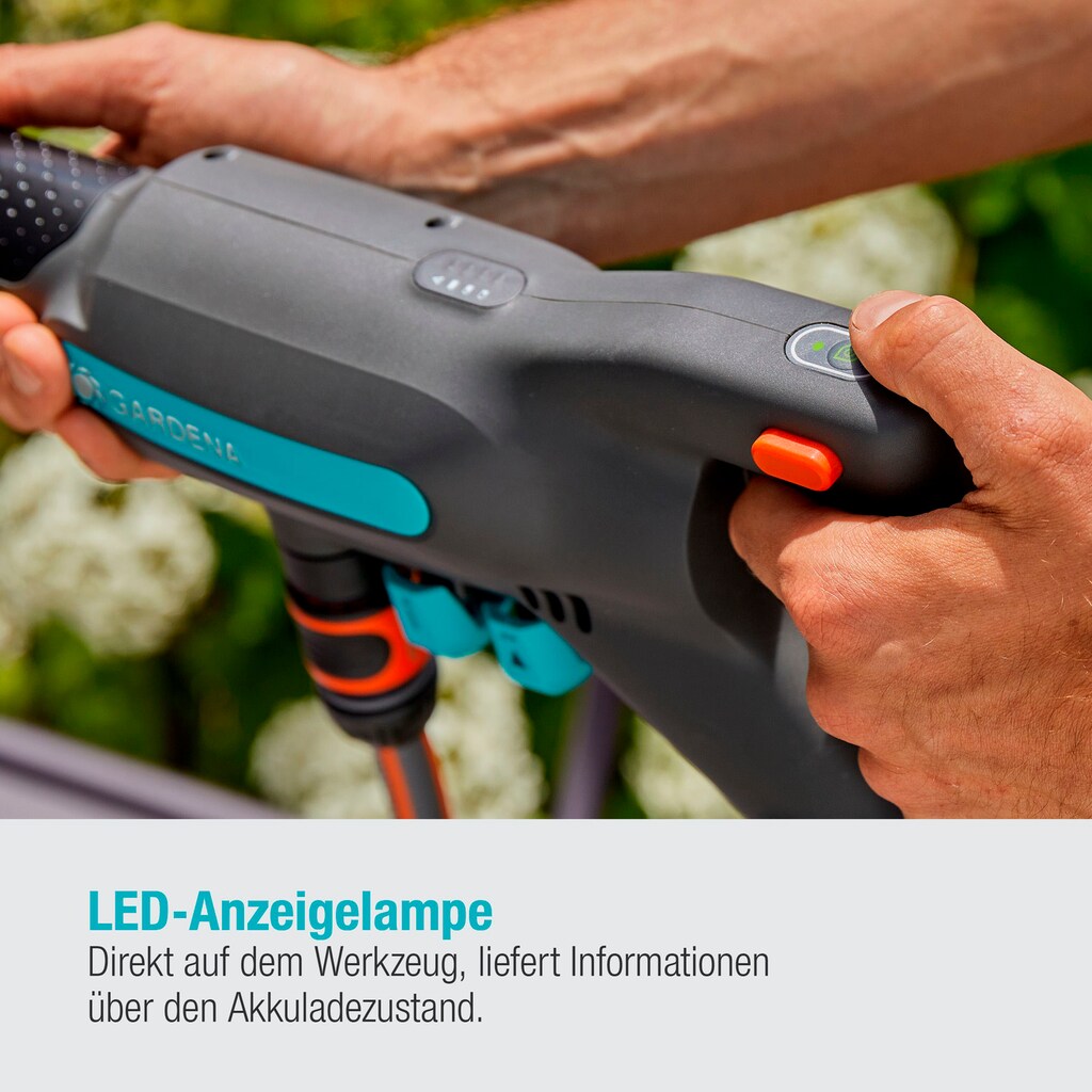 GARDENA Akku-Mitteldruckreiniger »AquaClean 24/18V P4A«, (Set, 5 tlg.), mit Akku und Ladegerät