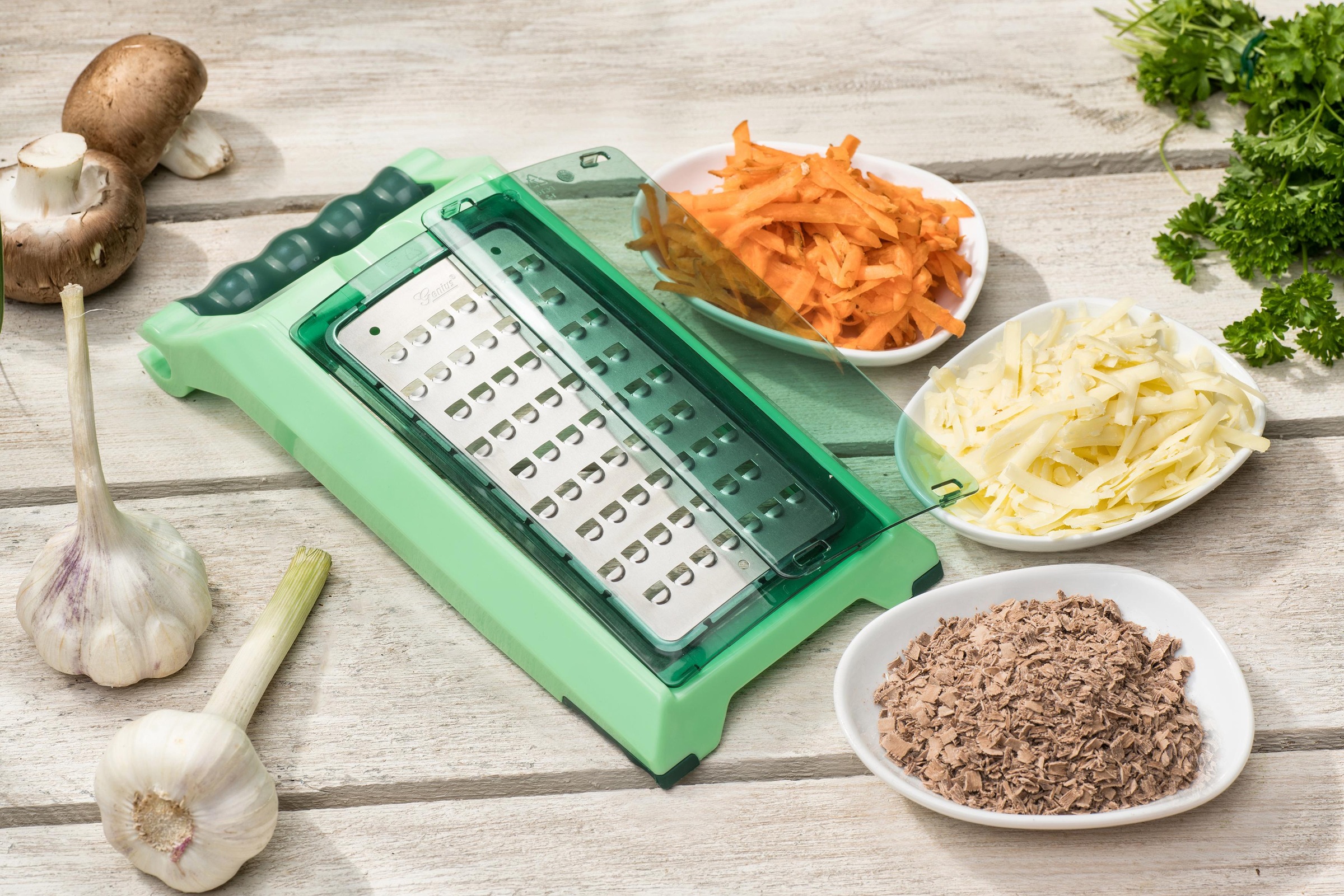 Genius Zerkleinerer »Nicer Dicer Chef«, 3300 ml Kunststoff-Auffangbehälter, 15-teilig