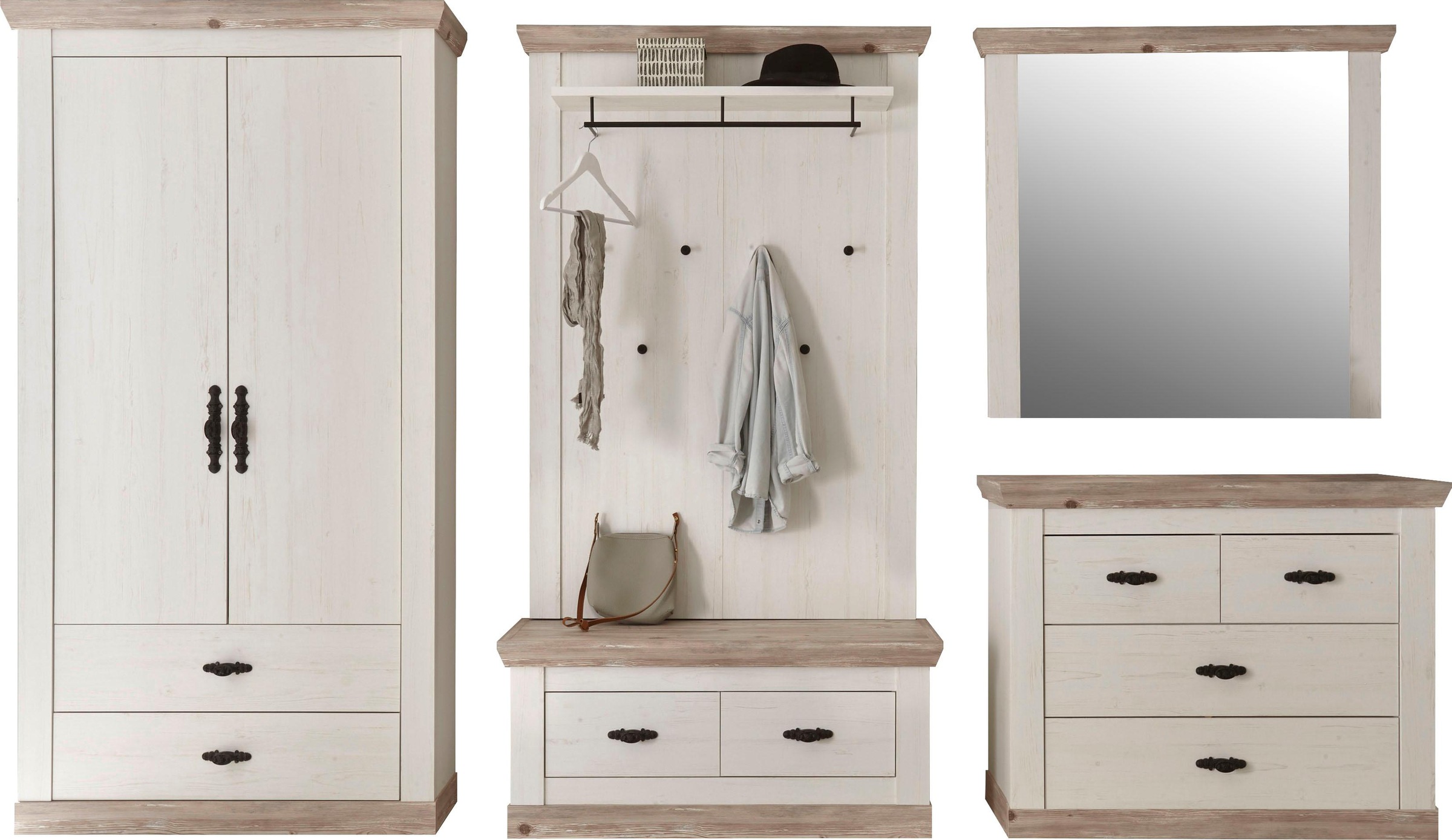 Home affaire Garderoben-Set "Florenz" 4 Stk. tlg. günstig online kaufen