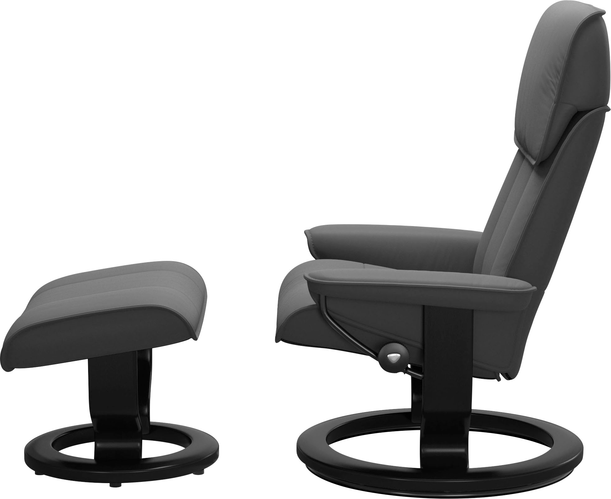 Stressless® Relaxsessel »Admiral«, (Set, Relaxsessel inkl. Hocker), mit Classic Base, Größe M & L, Gestell Schwarz