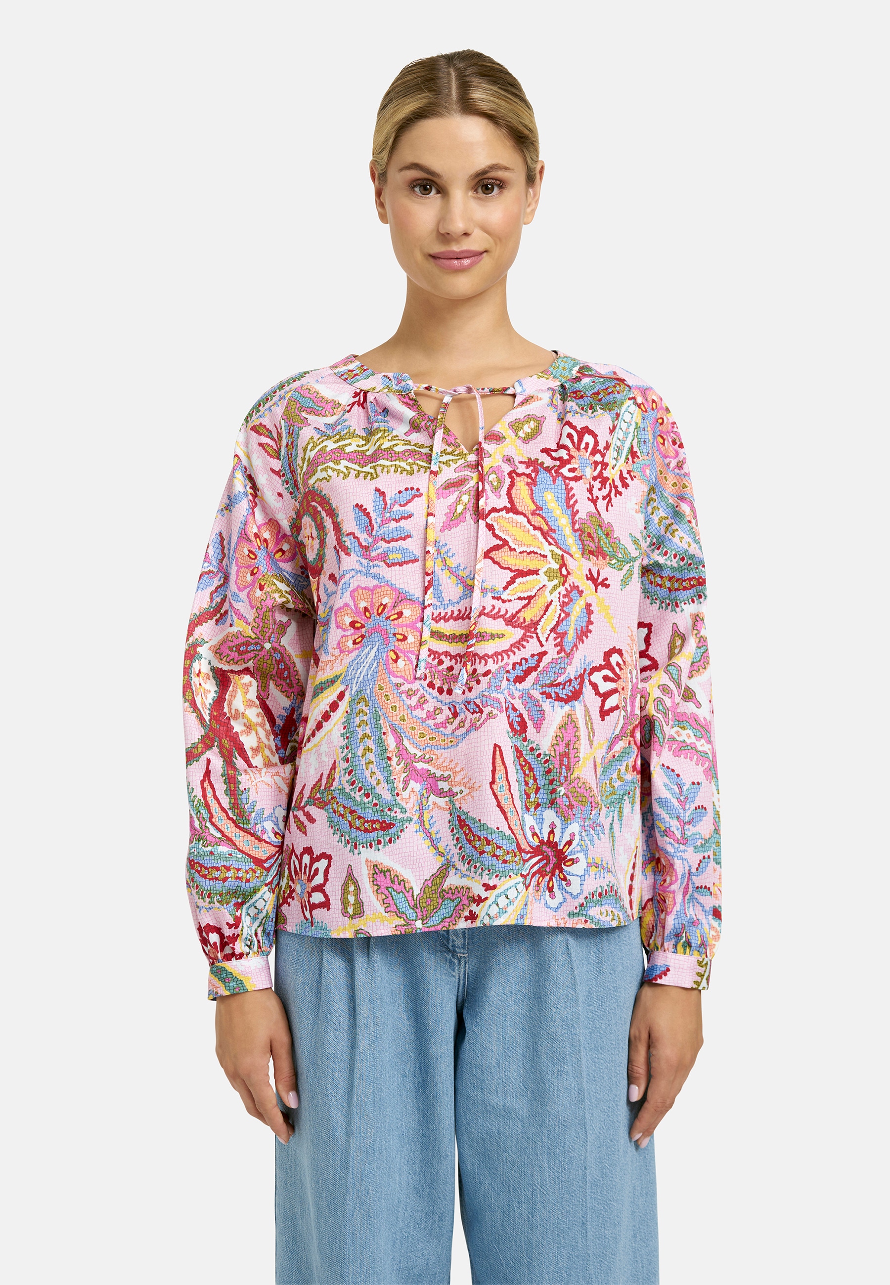 Milano Italy Langarmbluse aus Baumwolle günstig online kaufen