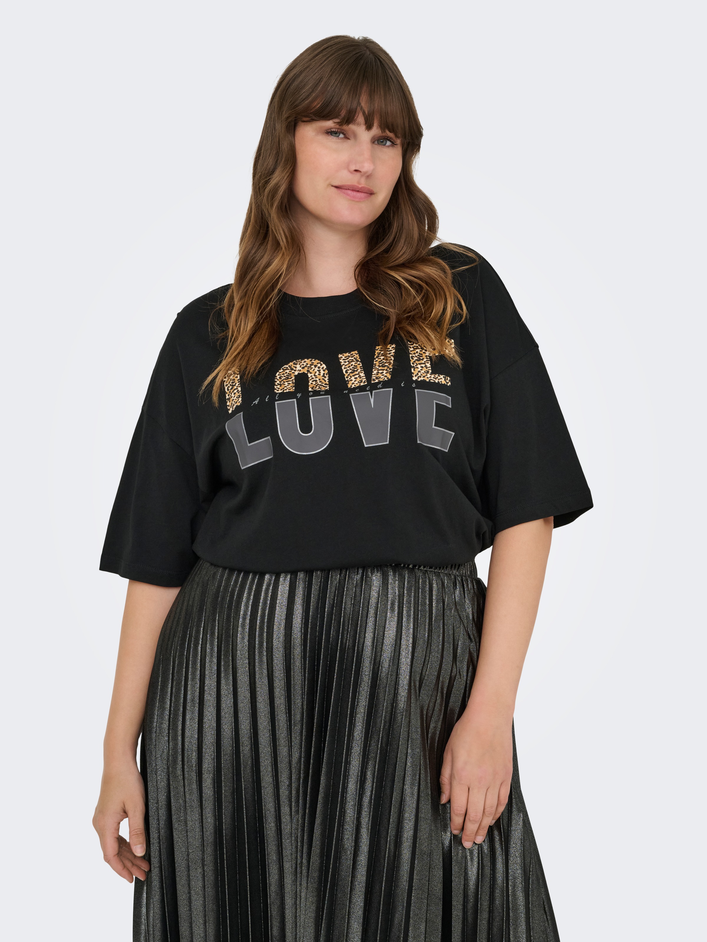 ONLY CARMAKOMA Kurzarmshirt "CARKOURTNEY SS O-NECK REG TEE JRS" günstig online kaufen