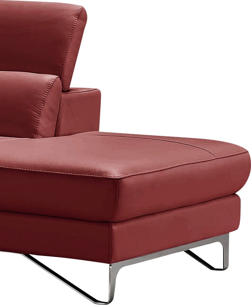 Egoitaliano Ottomane »Princess, elegantes Designsofa mit erstklassigem Sitzkomfort,«, inkl. verstellbarem Kopfteil und edle Designmetallfüße