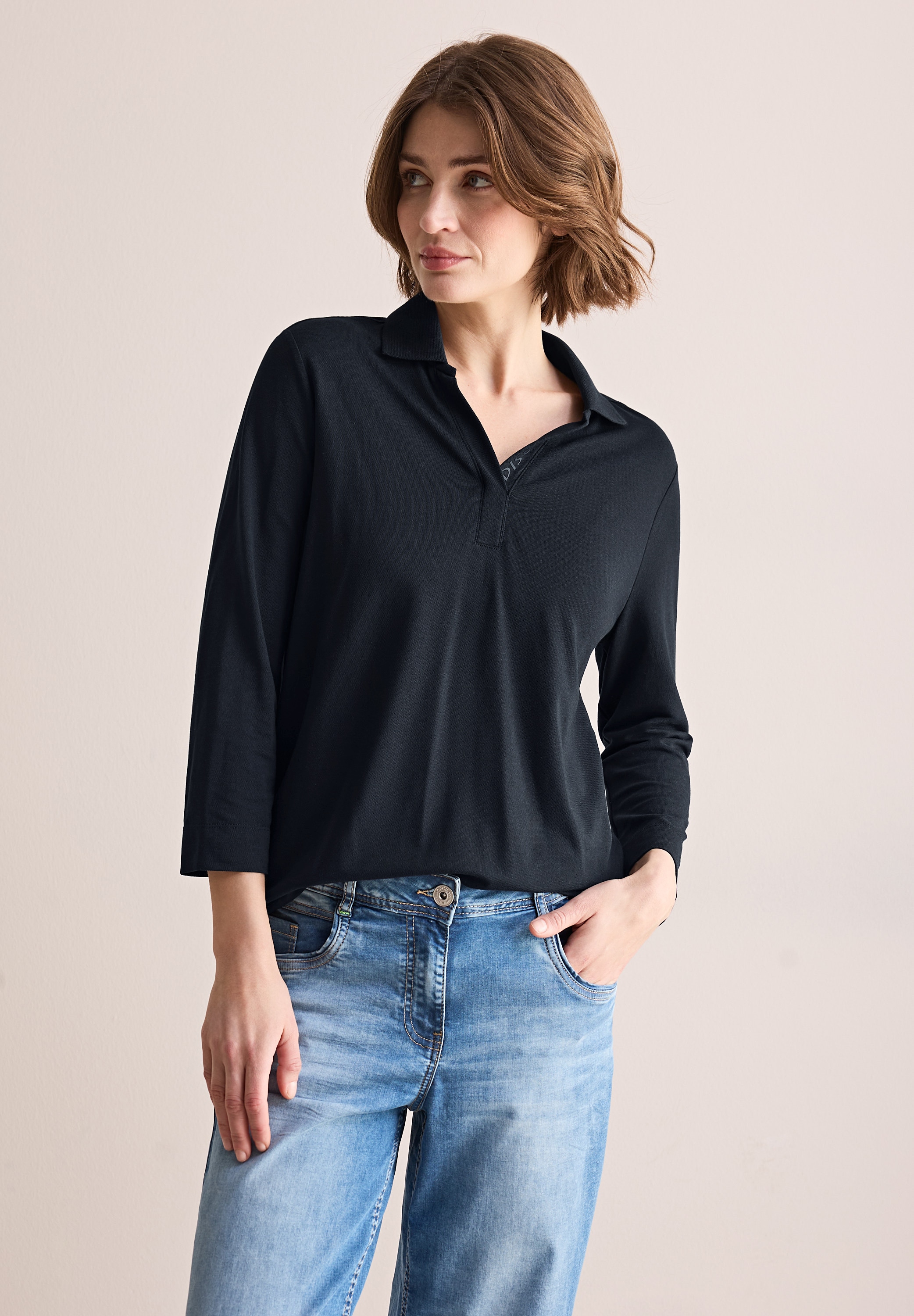 Cecil Poloshirt, mit 3/4 Ärmeln