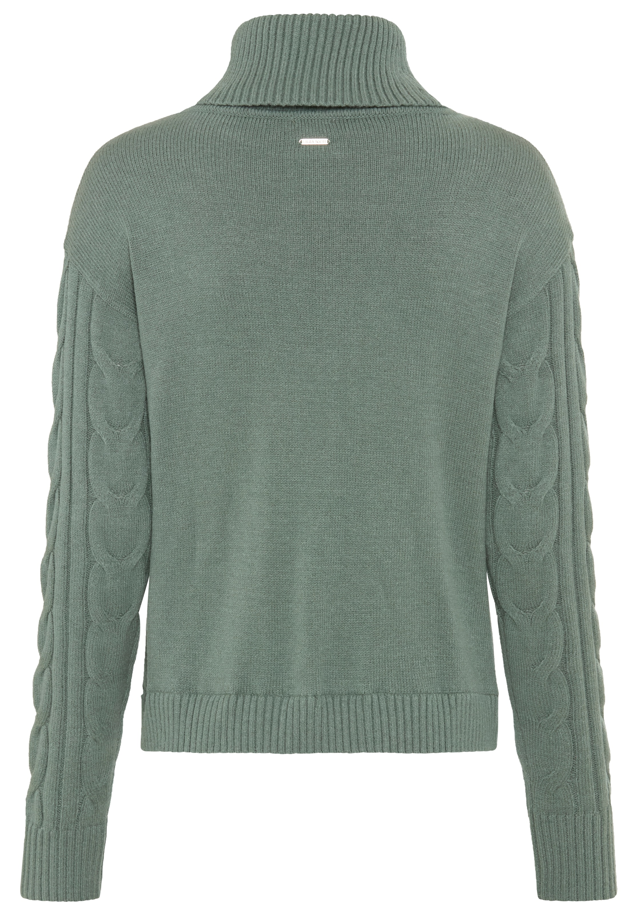 Laura Scott Rollkragenpullover »mit Bluseneinsatz« mit Zopfmuster