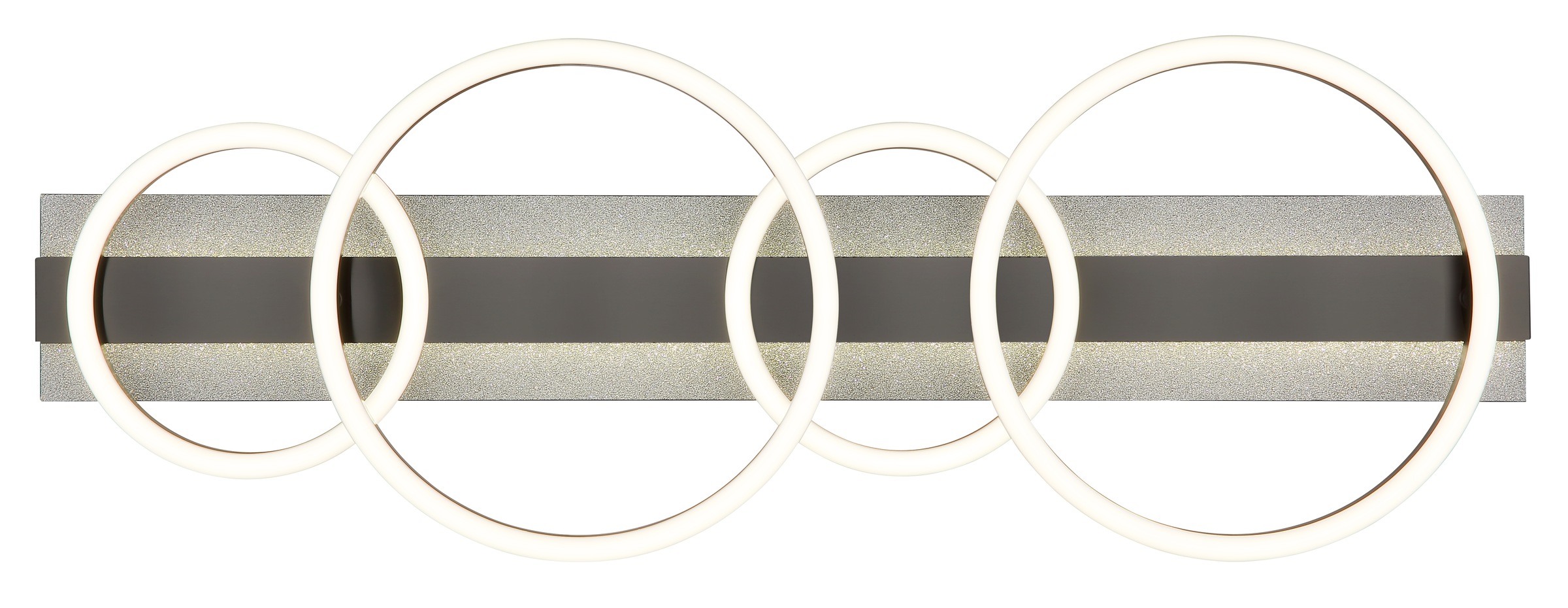 GLOBO LIGHTING Deckenleuchte »NORBERTO« LED-Modul 1 Stk. Warmweiß Deckenleuchte Schwarz/Silber, LED 55W, 3 Stufen Ringe