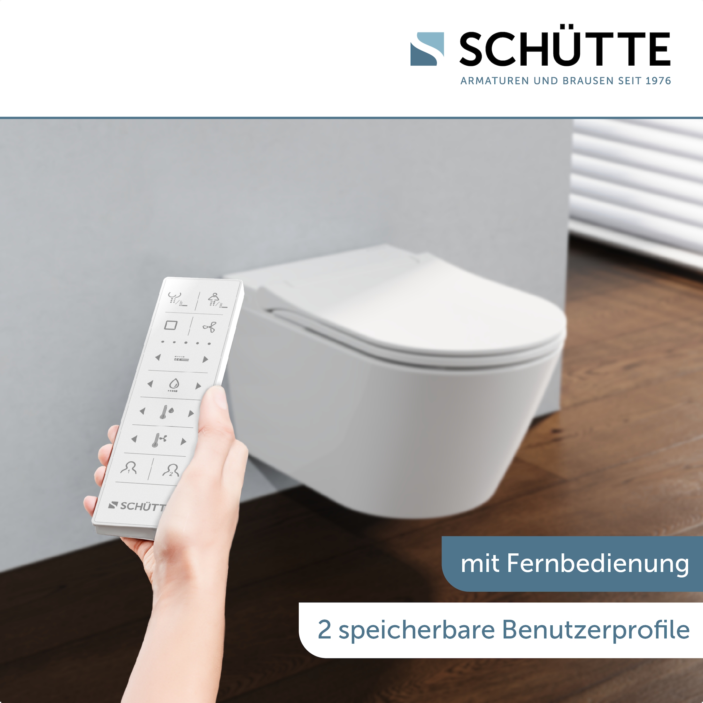 Schütte Dusch-WC »CESARI Premium«, (Komplett-Set), spülrandlos